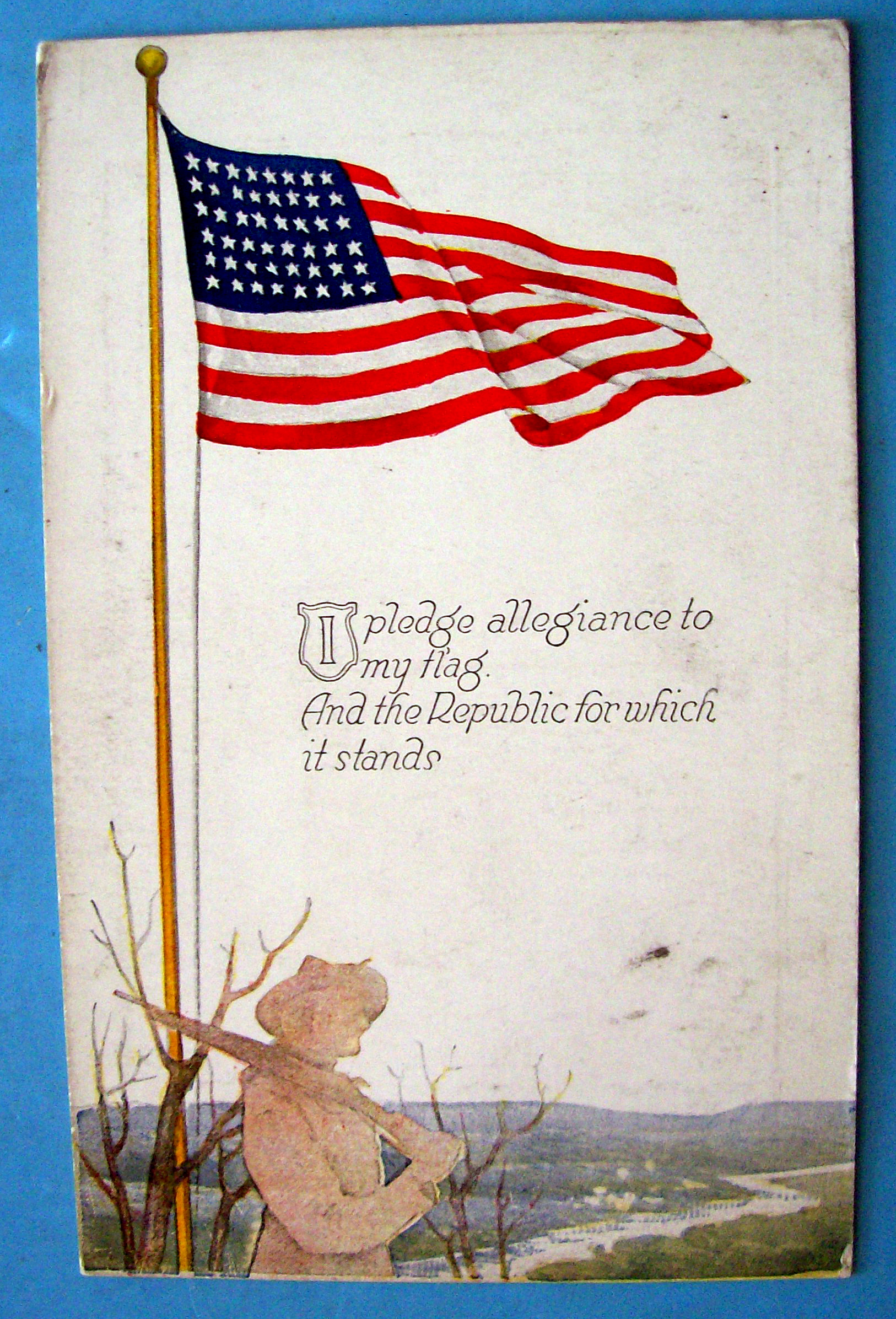 American Flag Postcard