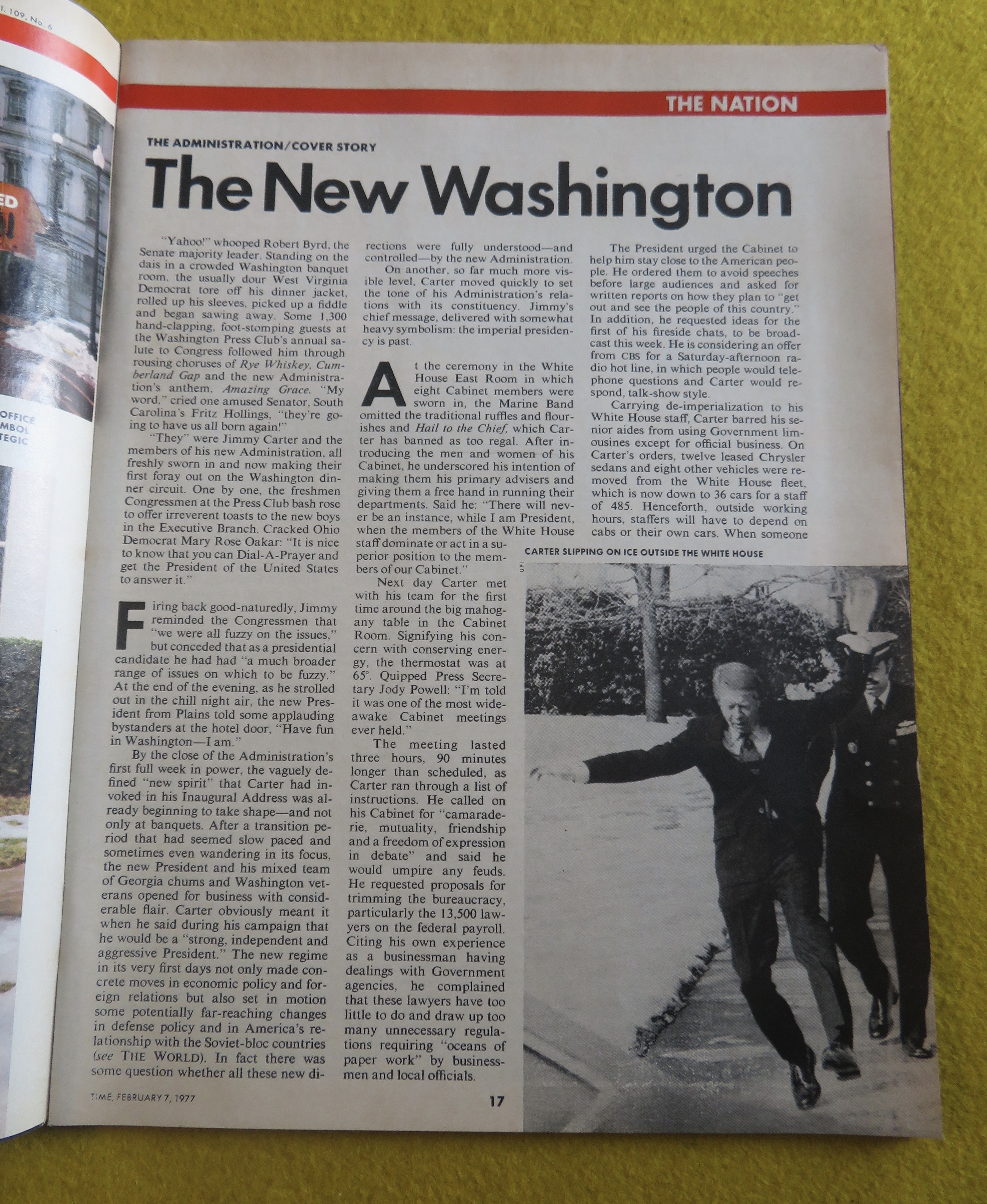 Time Magazine February 7, 1977 The Carters Move In