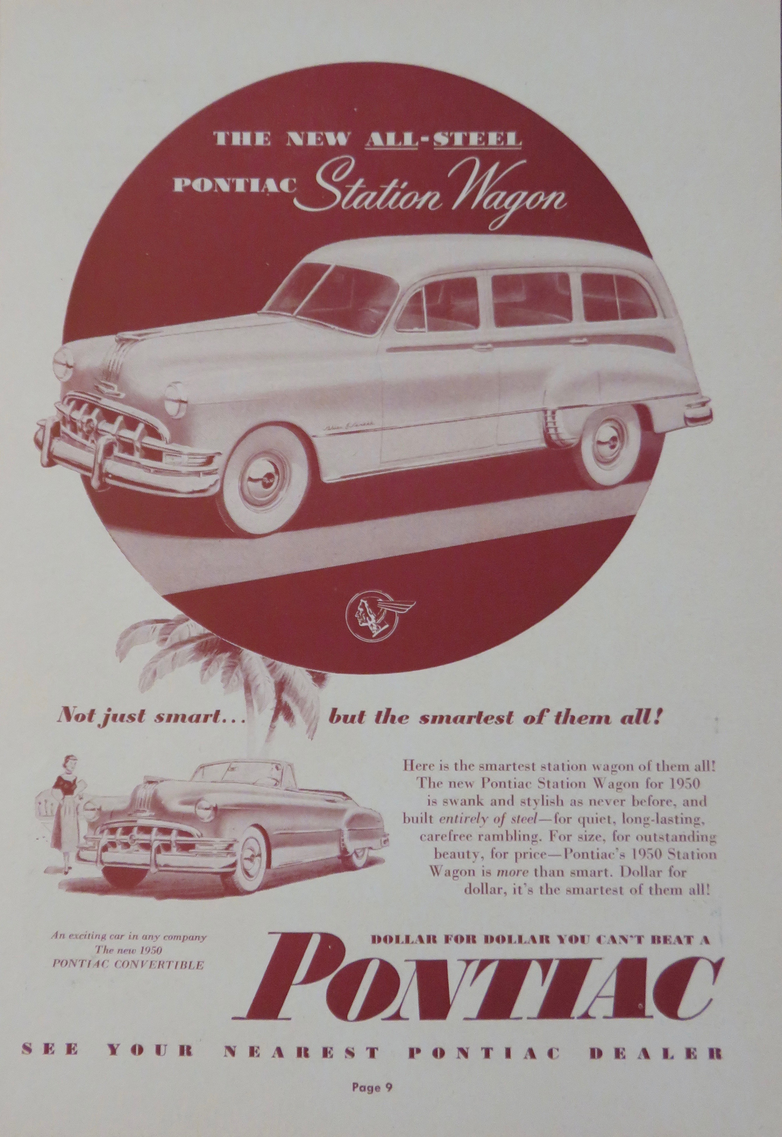 1950 Pontiac Automobile with Pontiac Station Wagon
