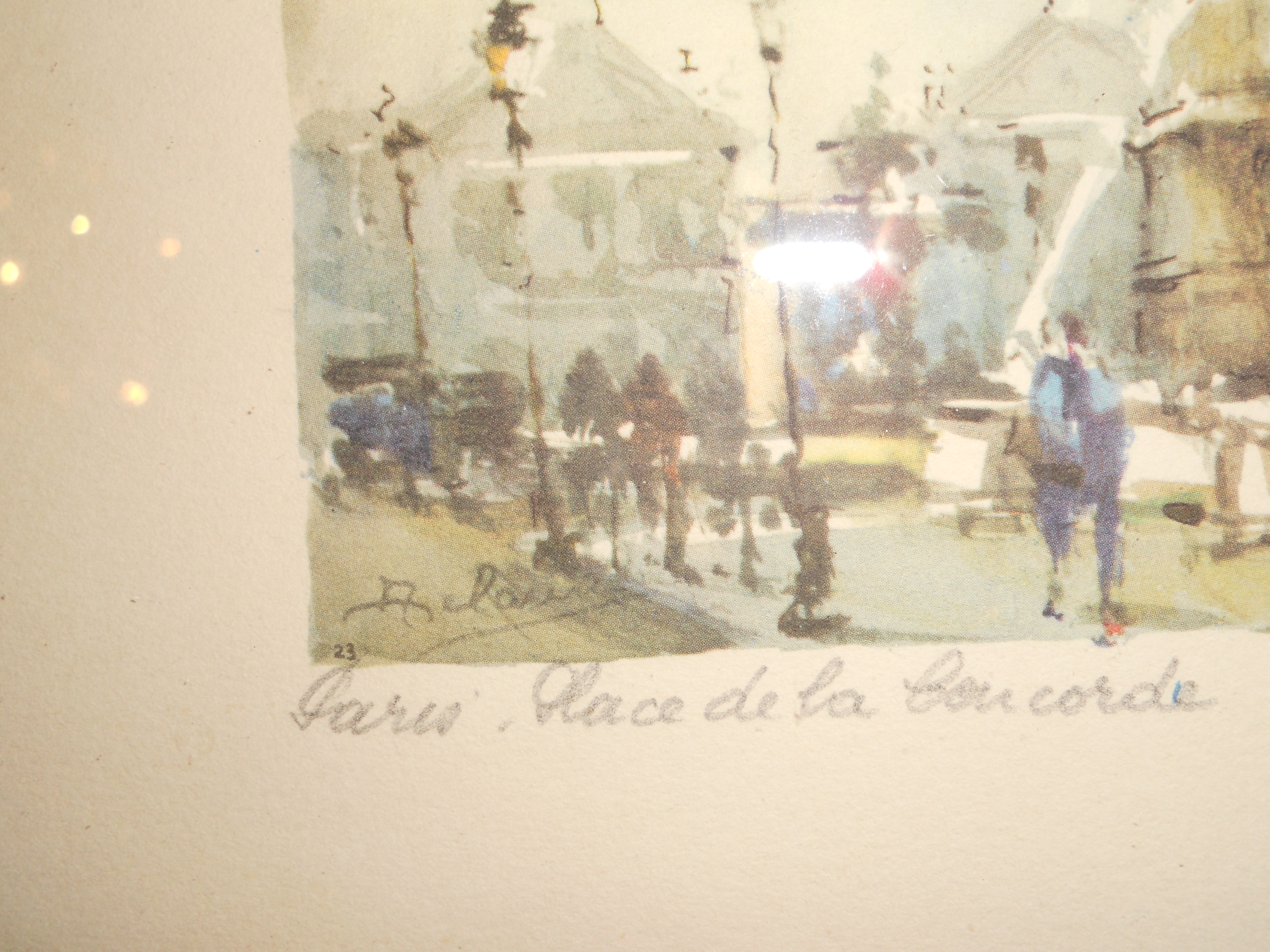 Paris Place de la Concorde Print Signed
