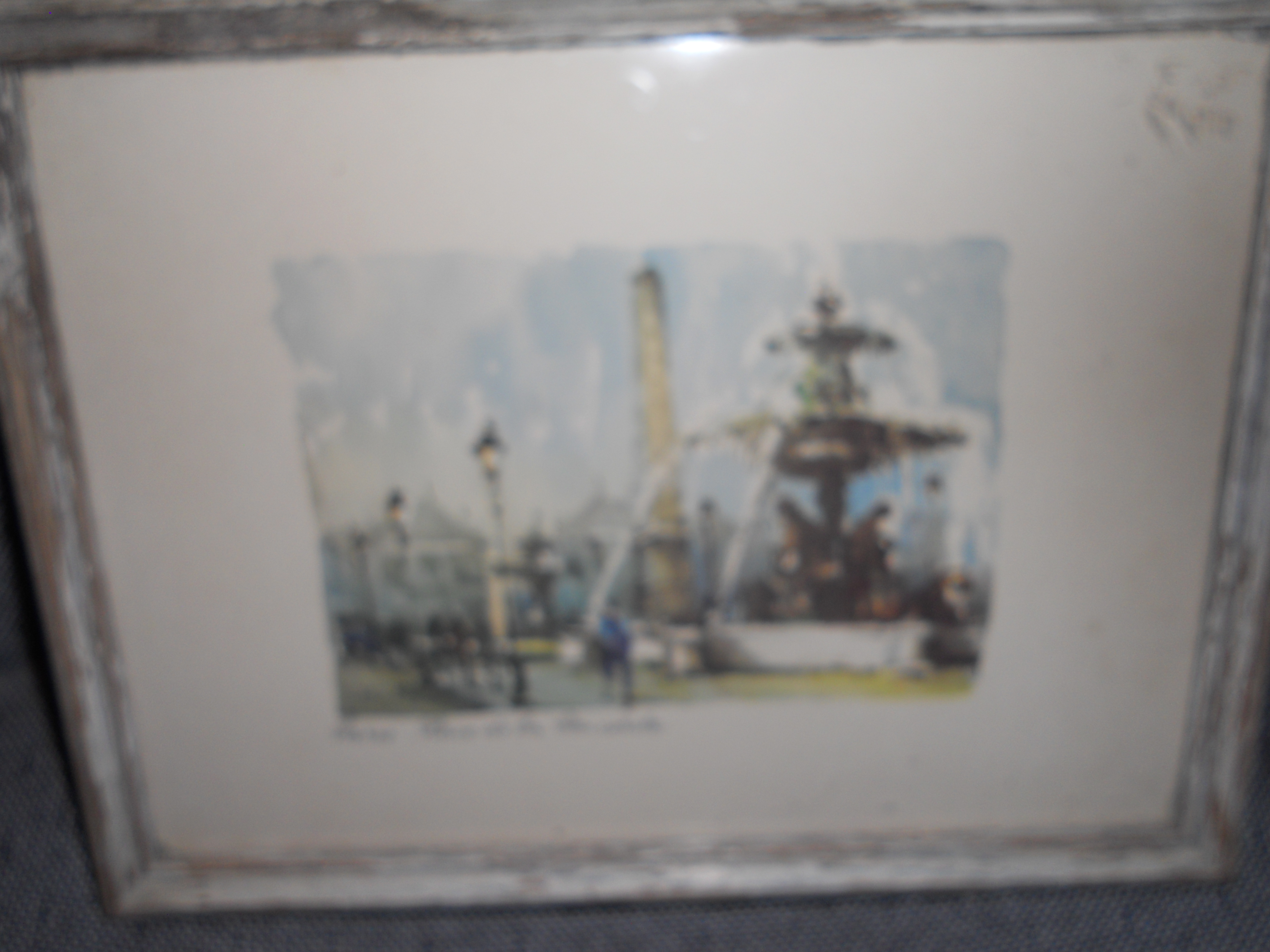 Paris Place de la Concorde Print Signed