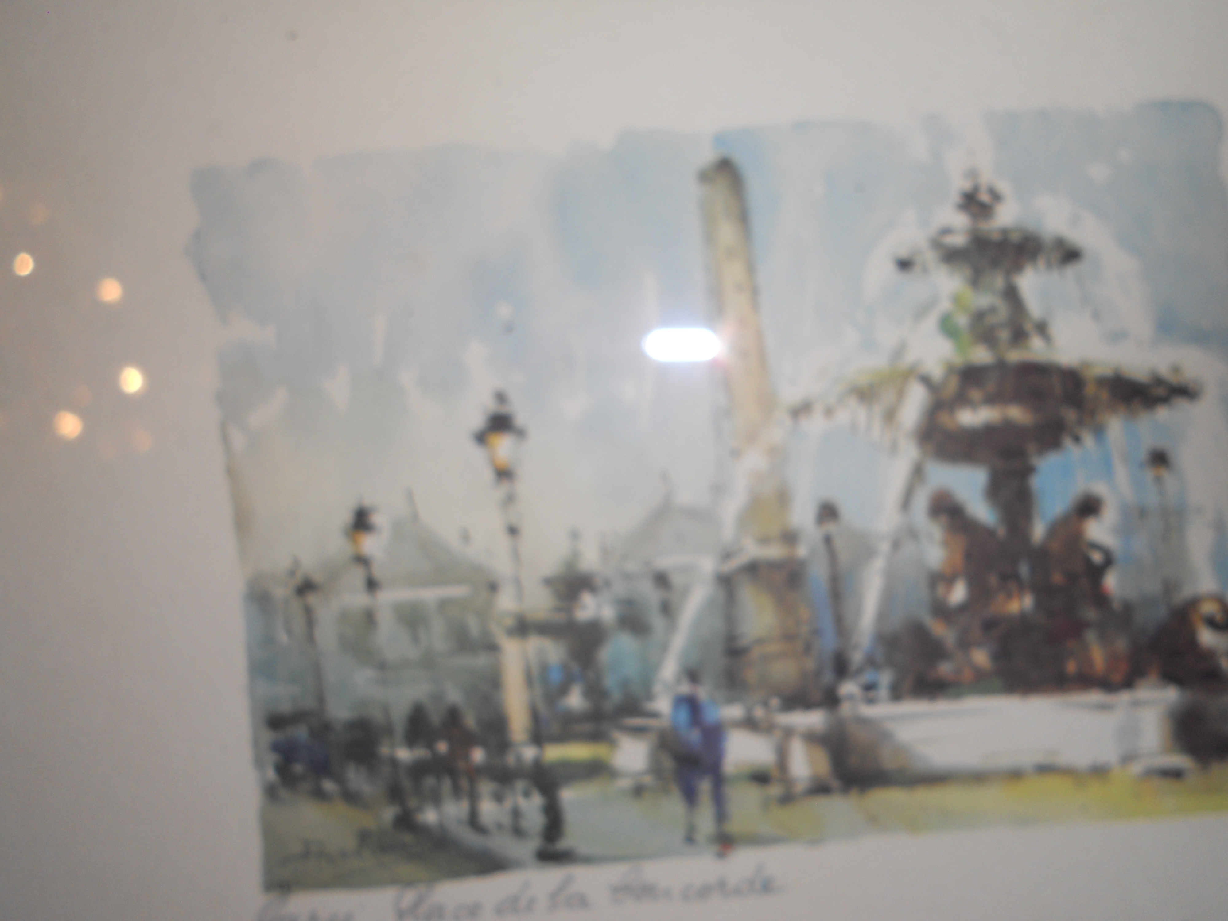Paris Place de la Concorde Print Signed
