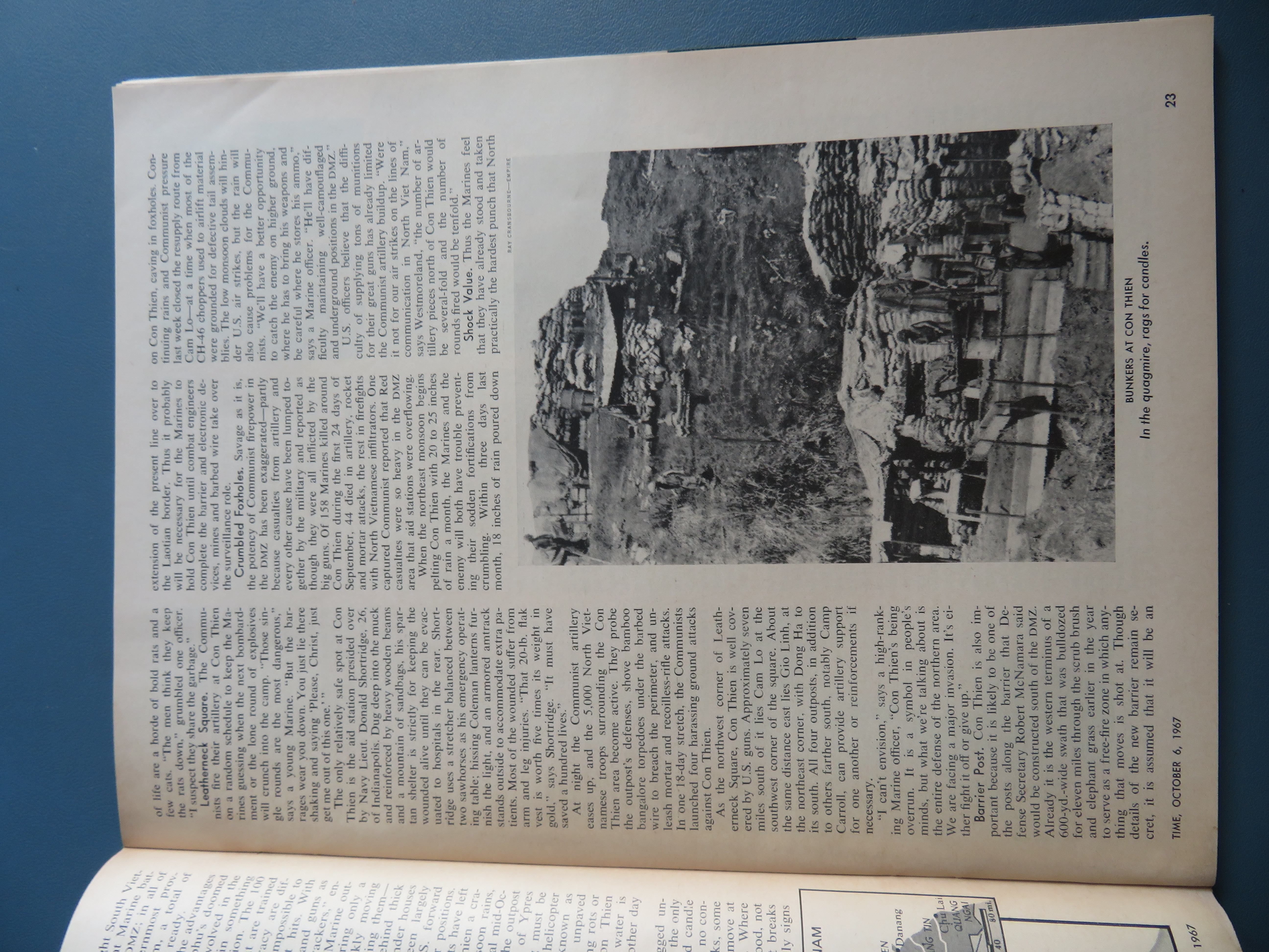Time Magazine October 6, 1967 Under Fire At Con Thien