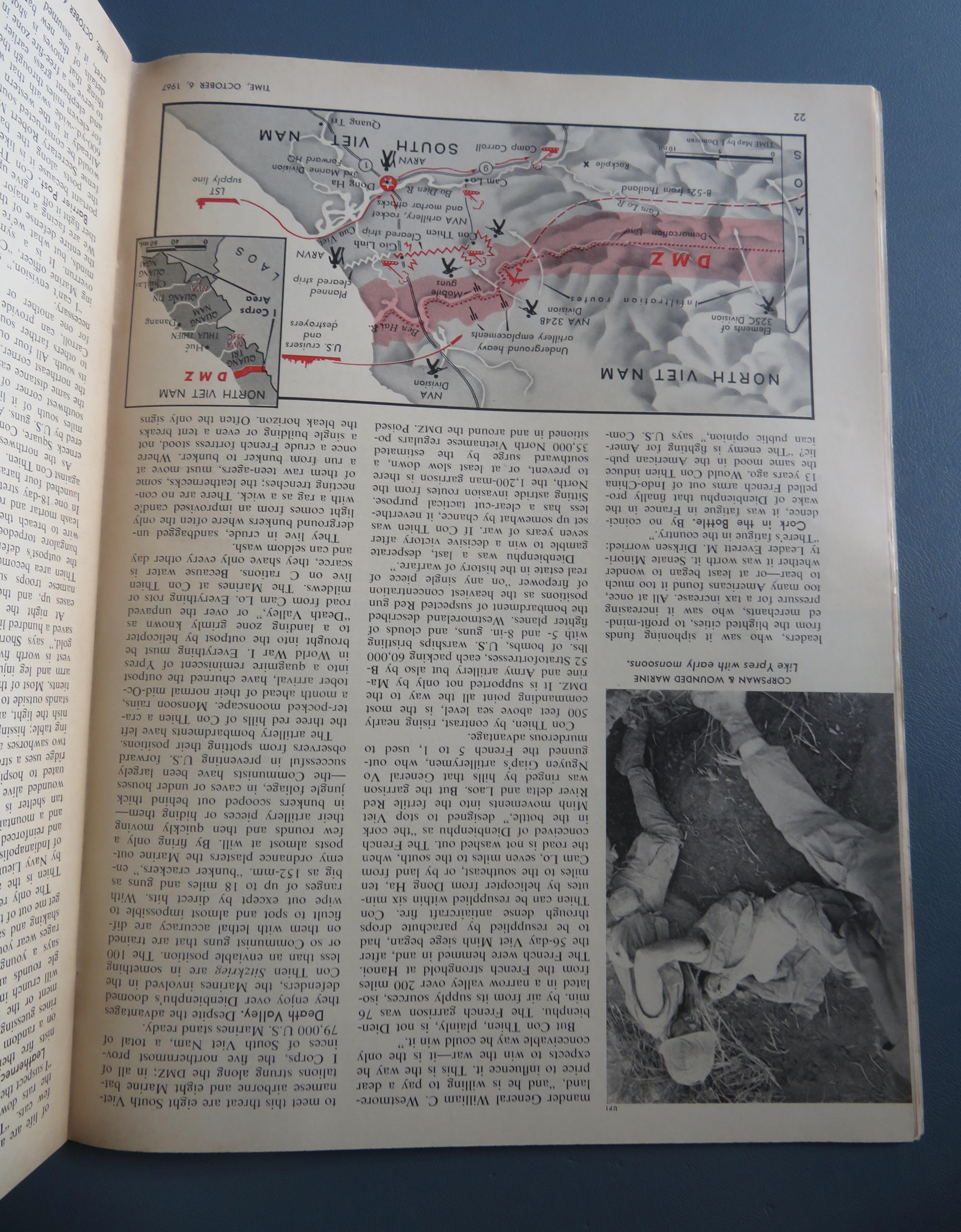 Time Magazine October 6, 1967 Under Fire At Con Thien