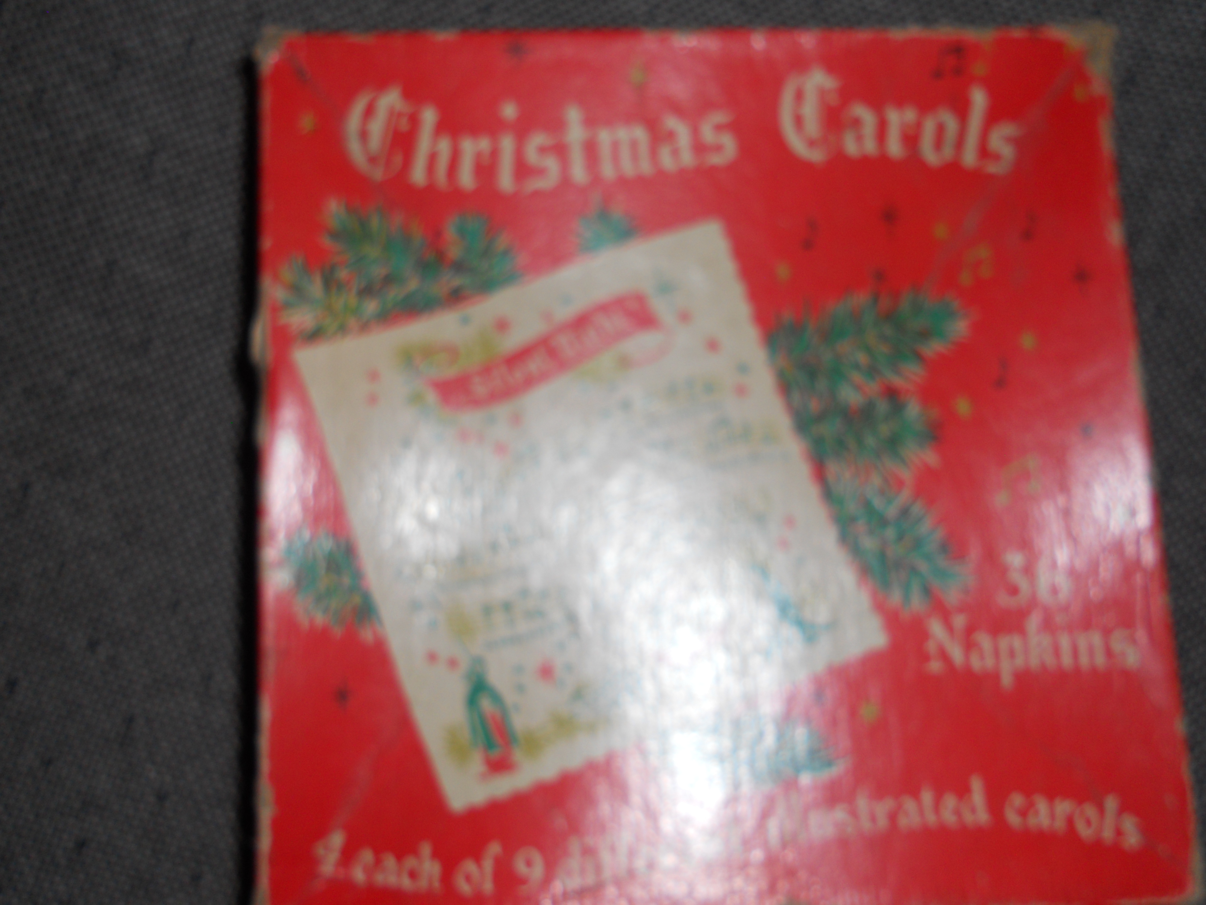 Christmas Carol Napkins Set E Erret Smith Inc