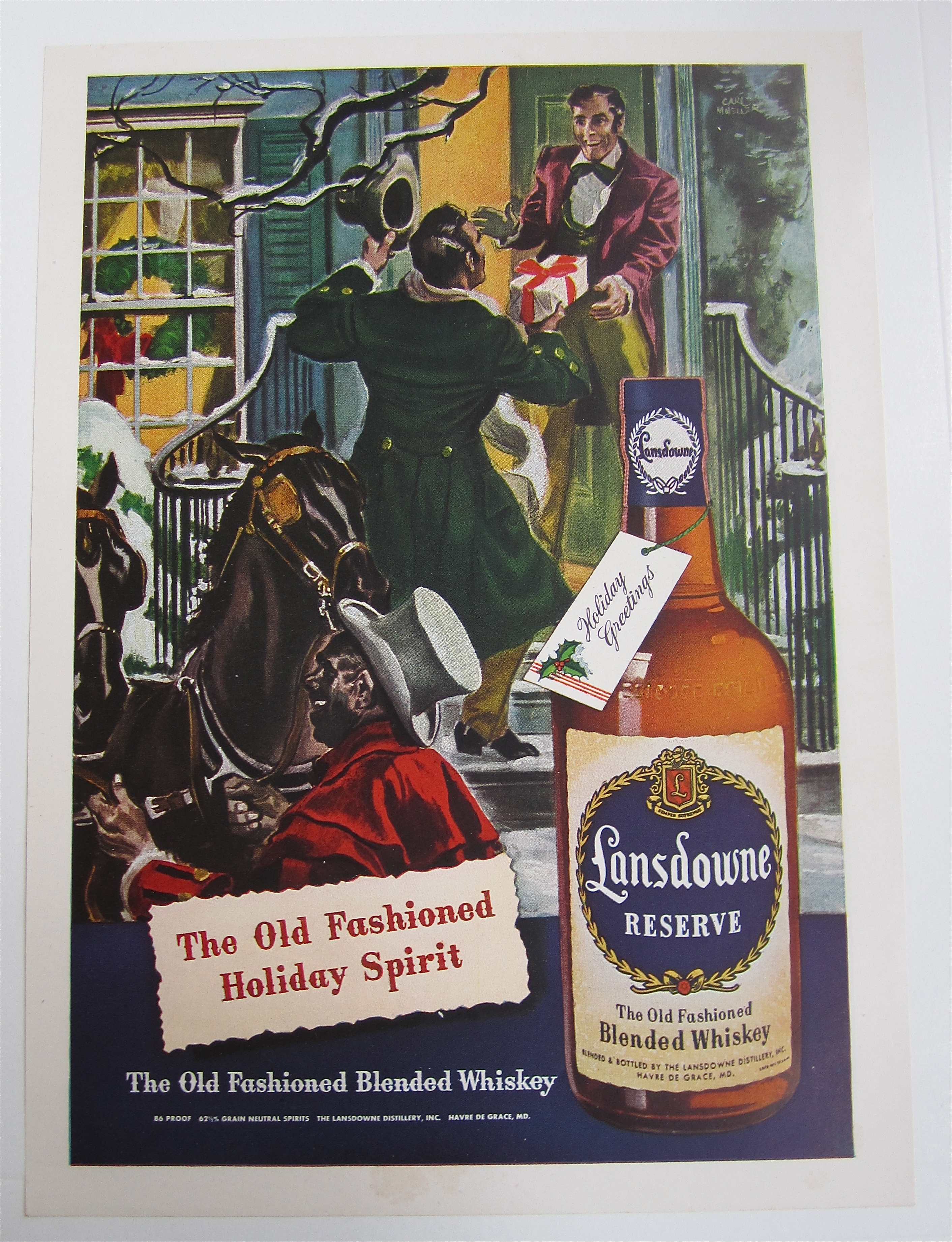1946 Lansdowne Blended Whiskey with Two Men Talking