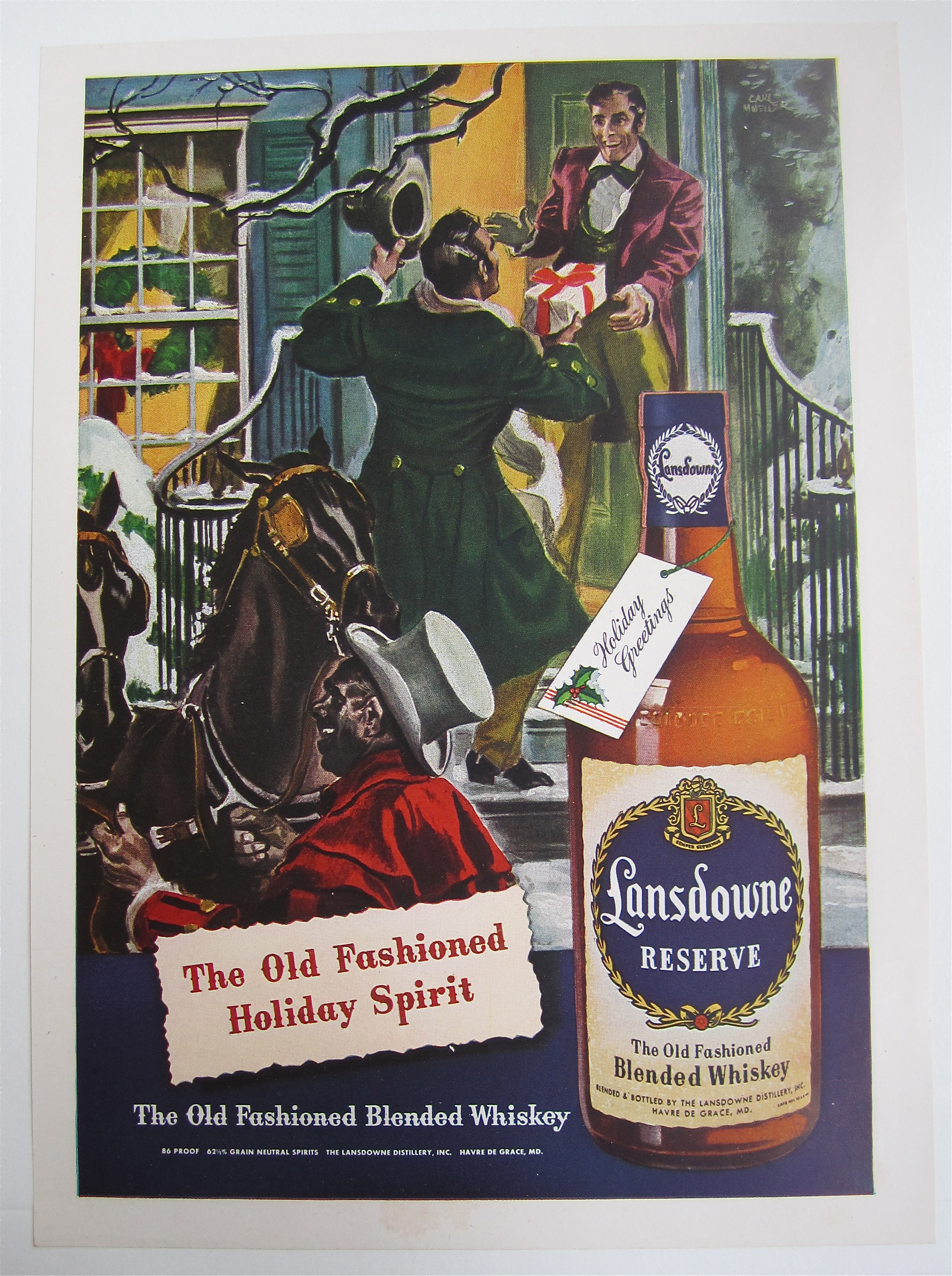 1946 Lansdowne Blended Whiskey with Two Men Talking