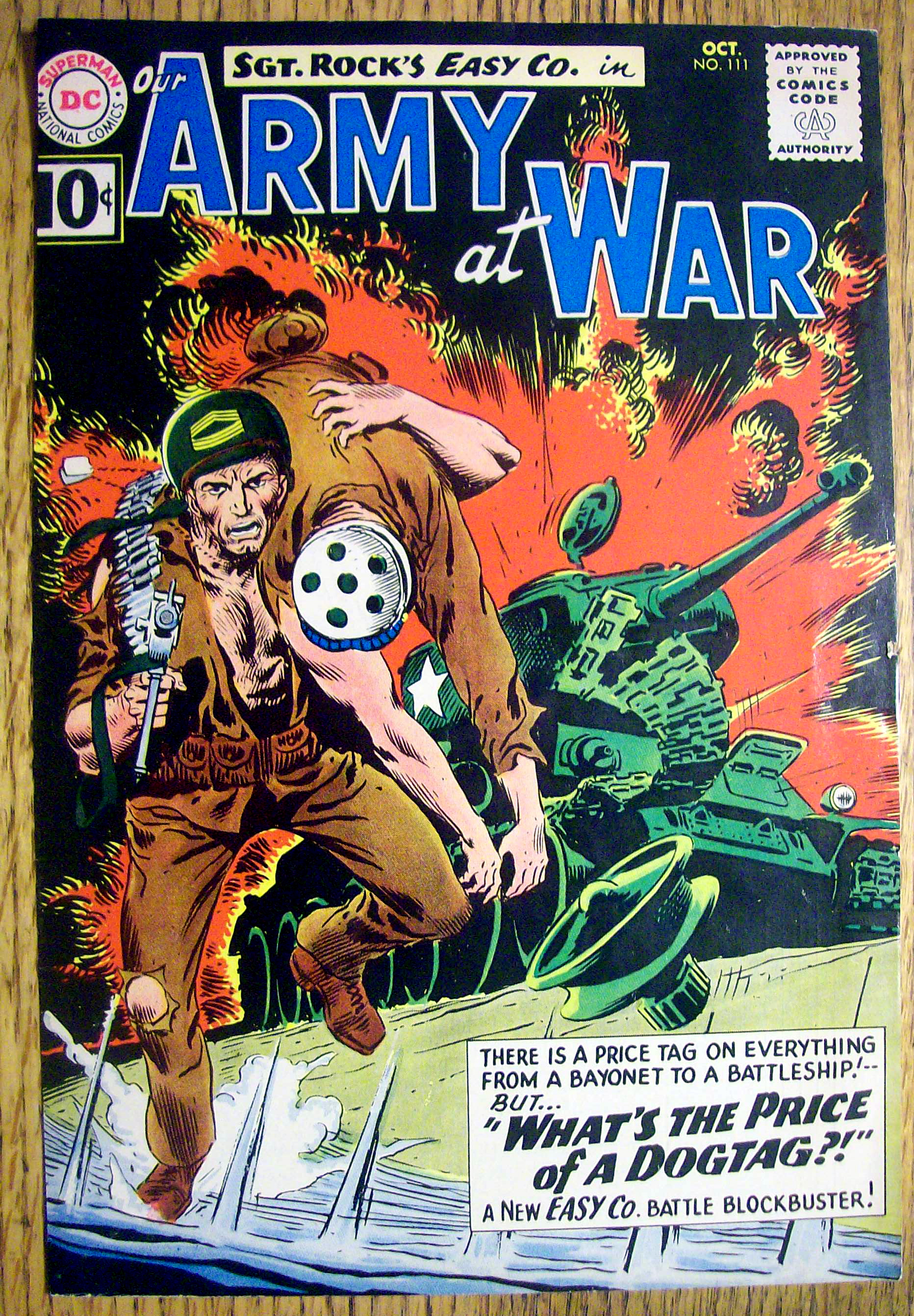 Our Army At War Comic Cover-October 1961-Dogtag