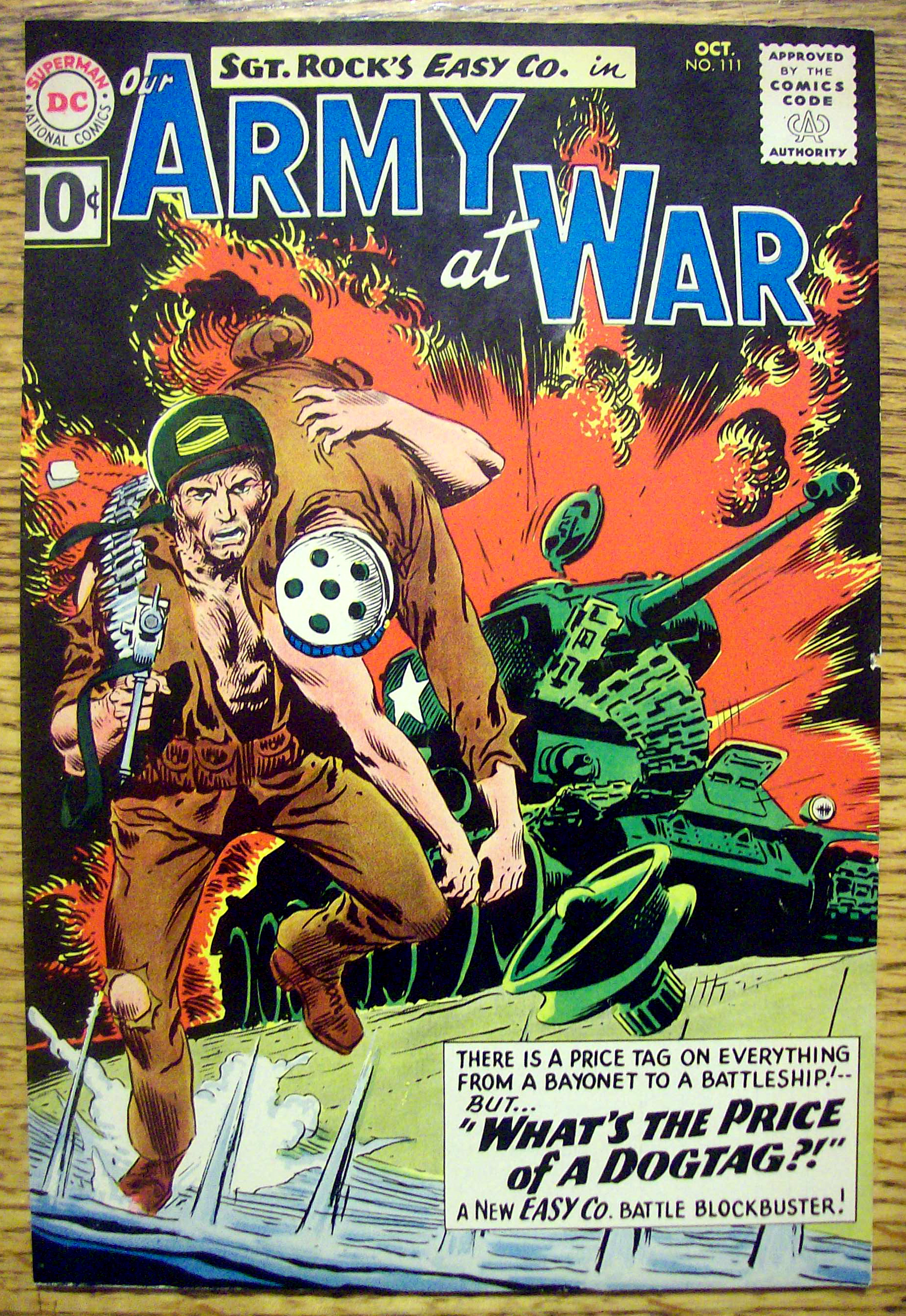 Our Army At War Comic Cover-October 1961-Dogtag