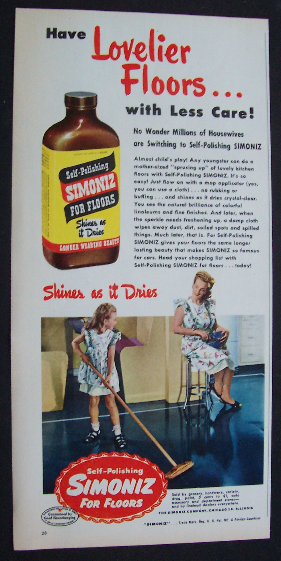 1947  Simoniz  For  Floors