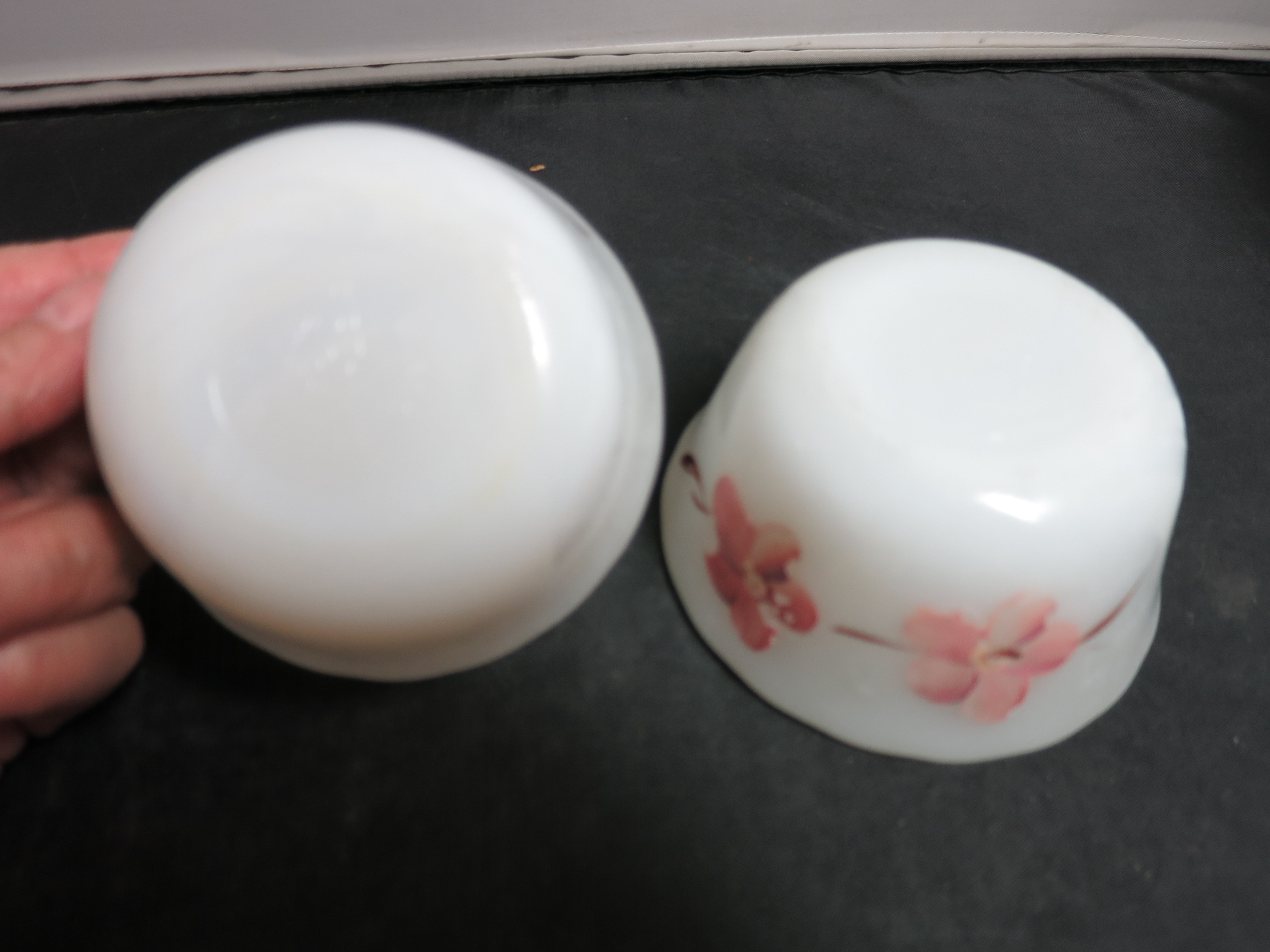 Vintage Fire King Peach Blossom Custard Dish Scalloped 6 Oz