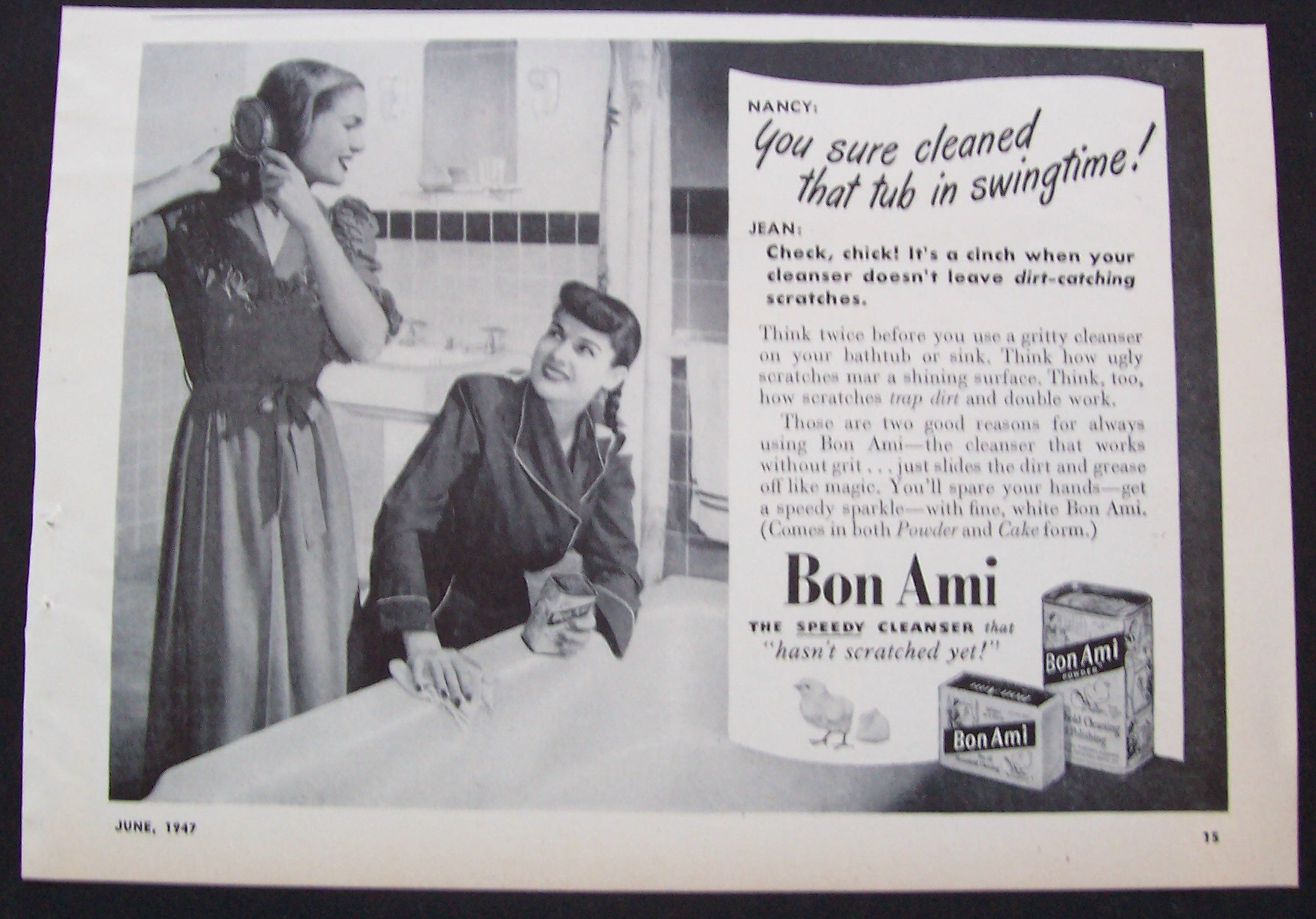 1947  Bon  Ami  Cleanser