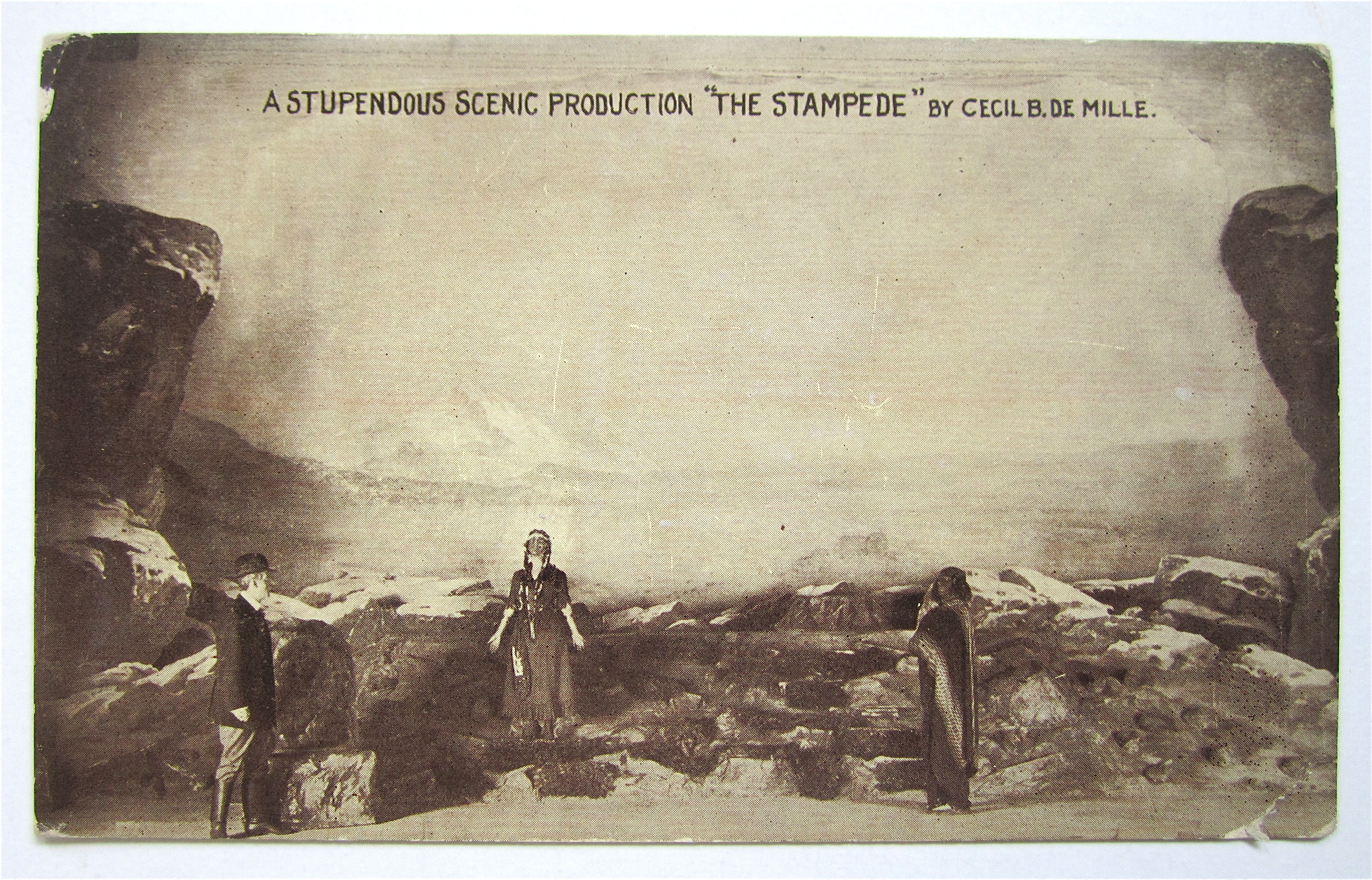 The Stampede Scene By Cecil B. De Mille Postcard