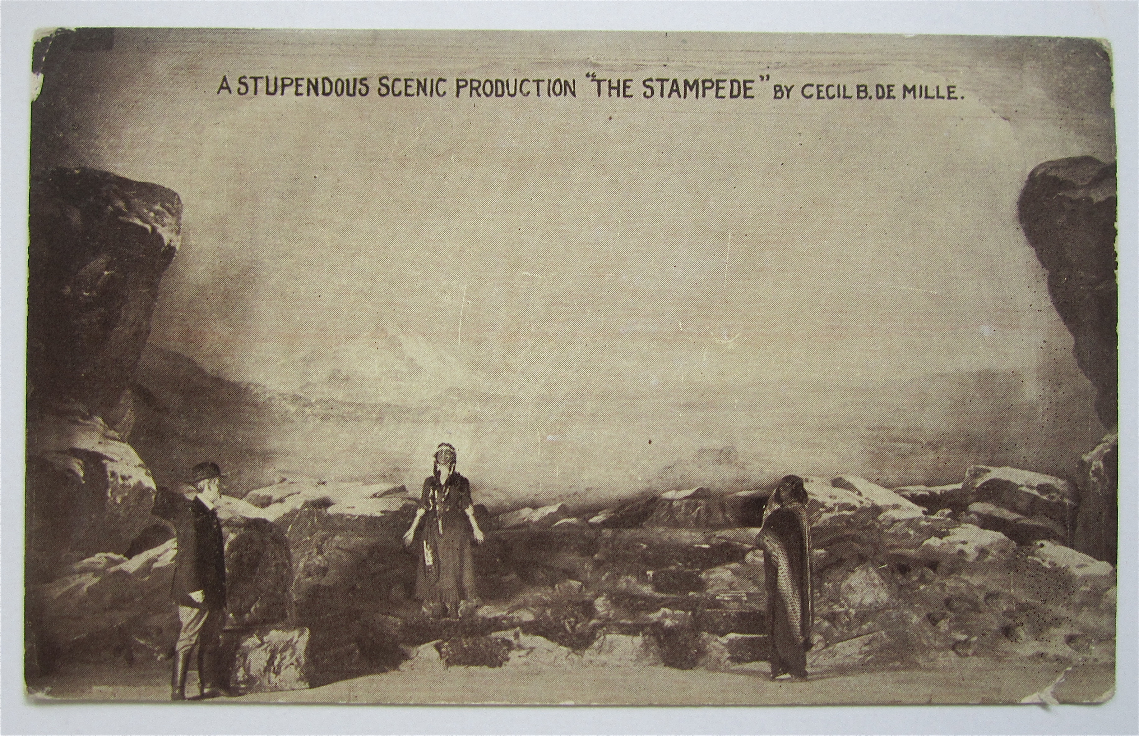 The Stampede Scene By Cecil B. De Mille Postcard