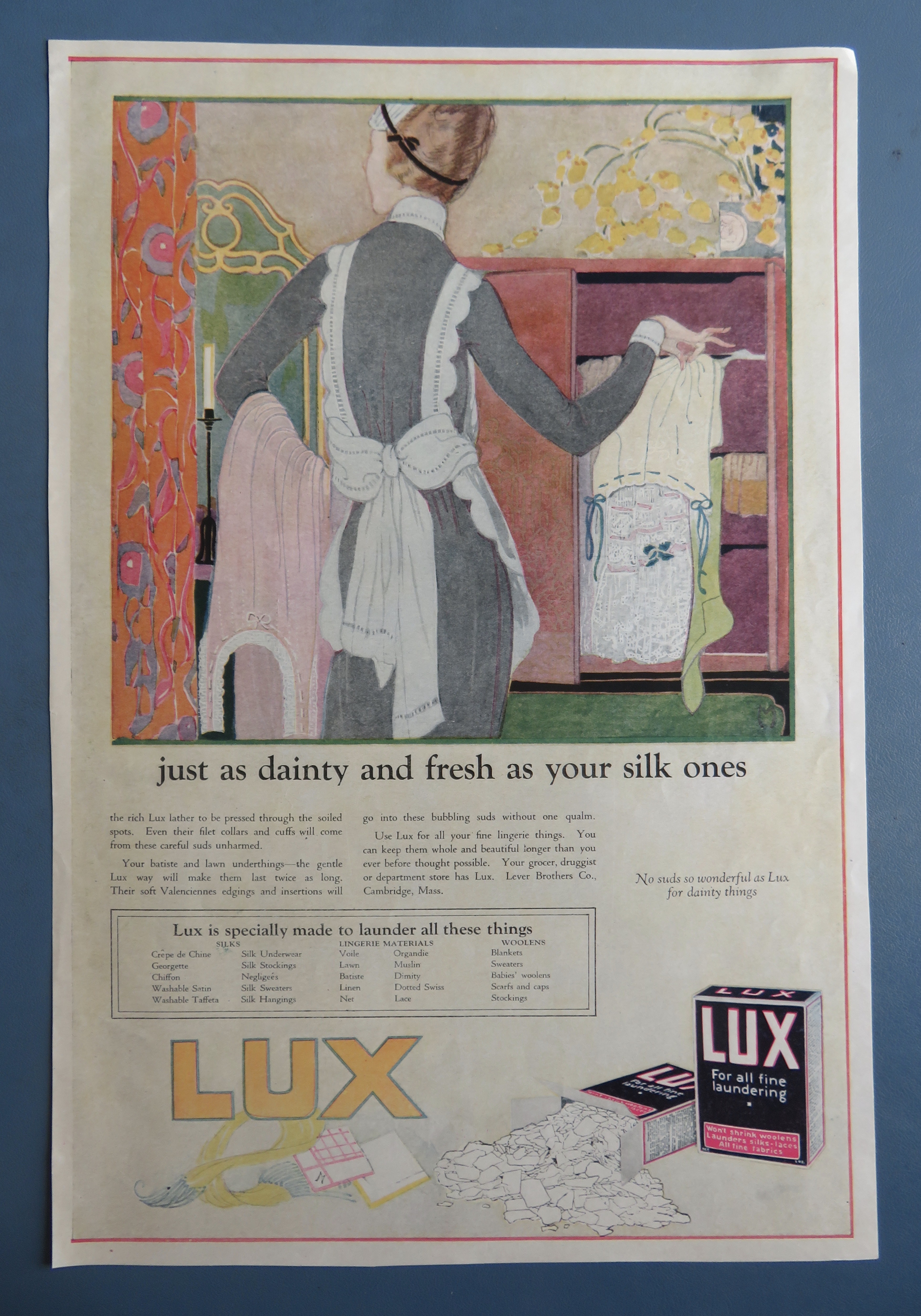 1920 Lux Soap with Woman & Her Clothing
