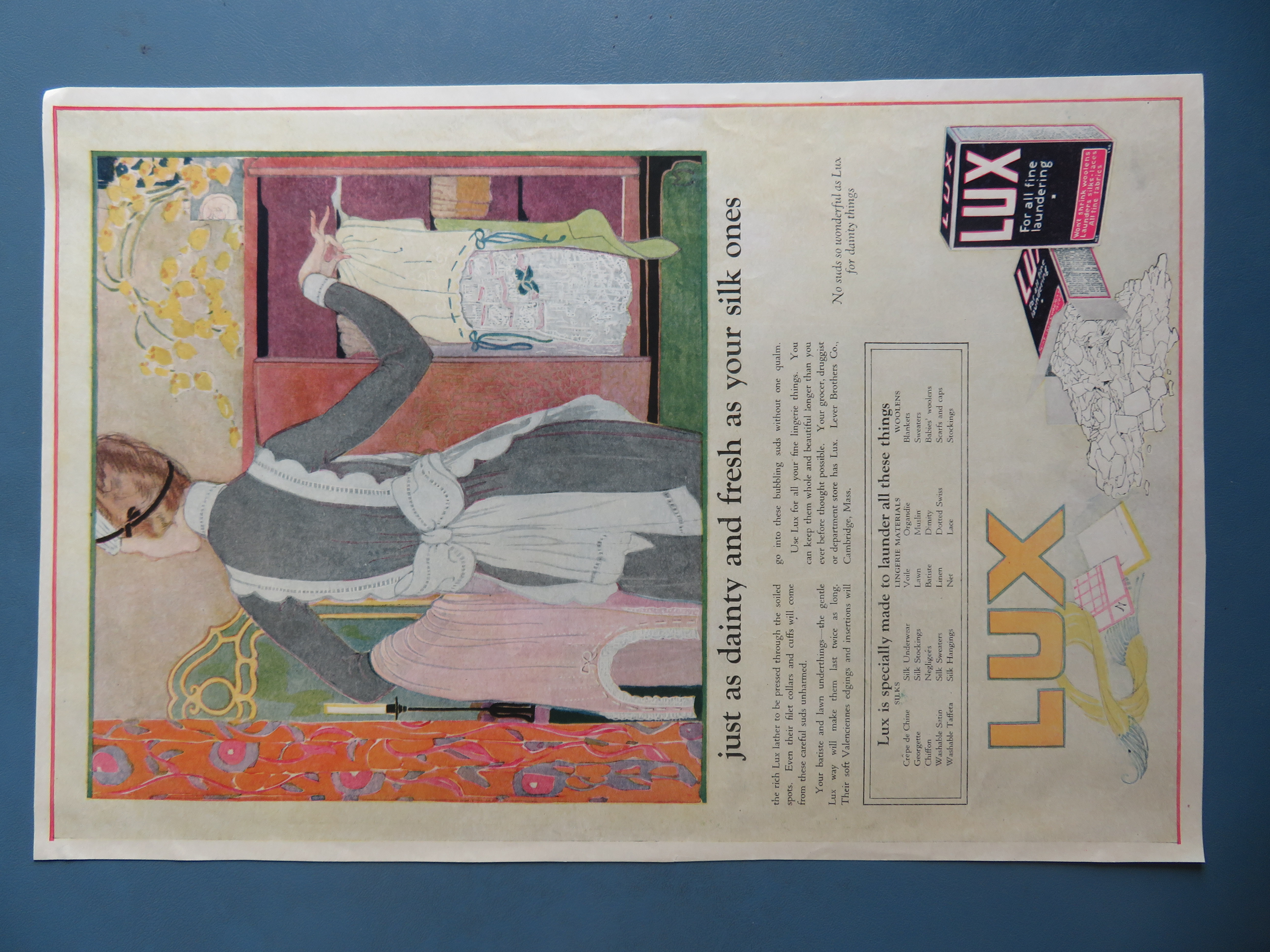 1920 Lux Soap with Woman & Her Clothing