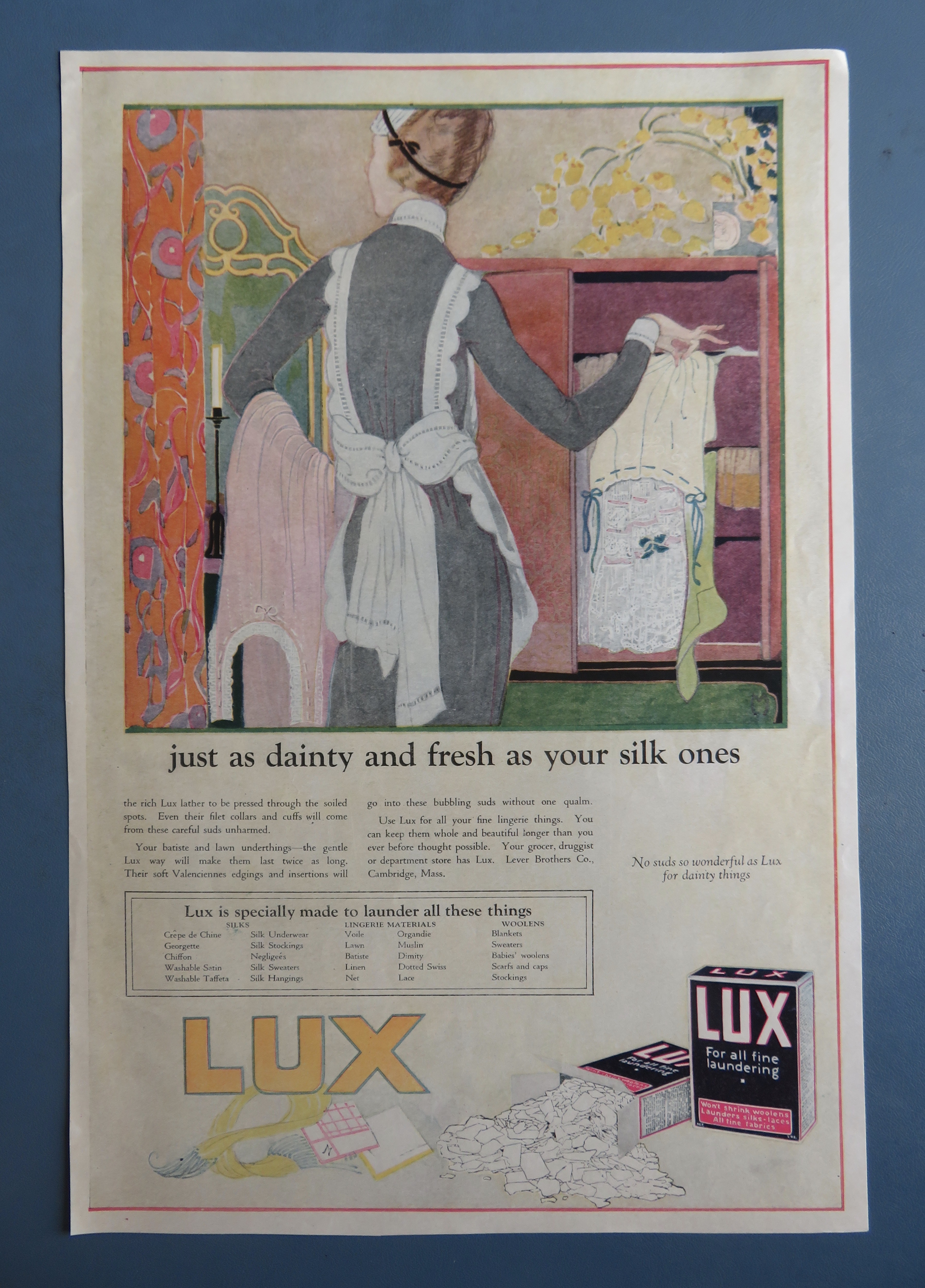 1920 Lux Soap with Woman & Her Clothing