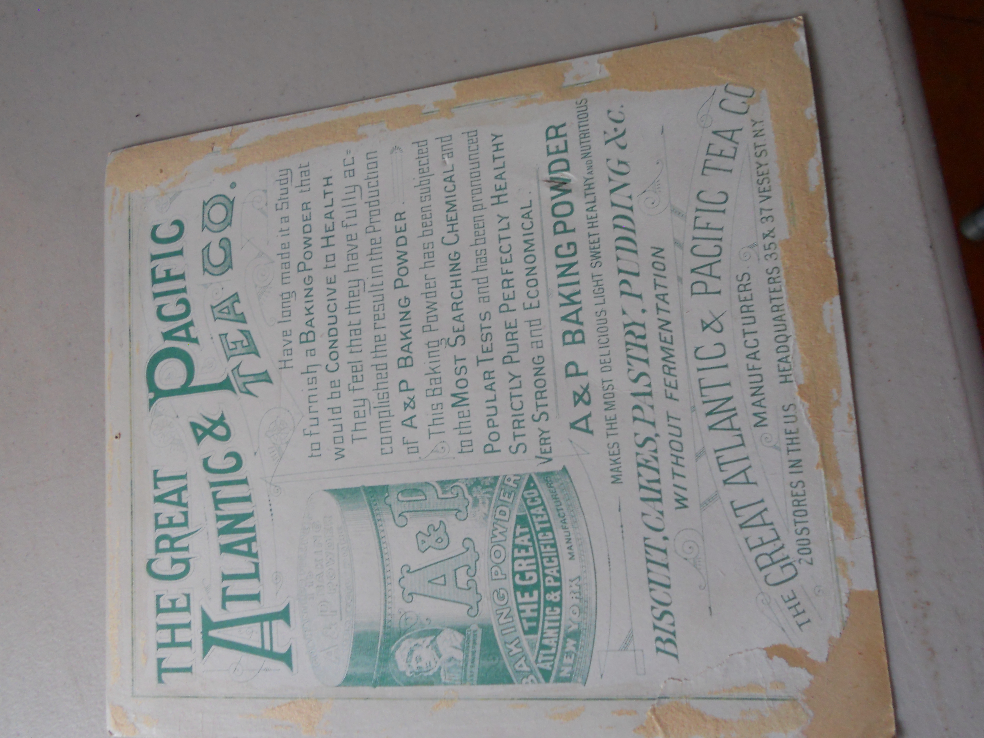 Atlantic and Pacific Tea Co. Advertising