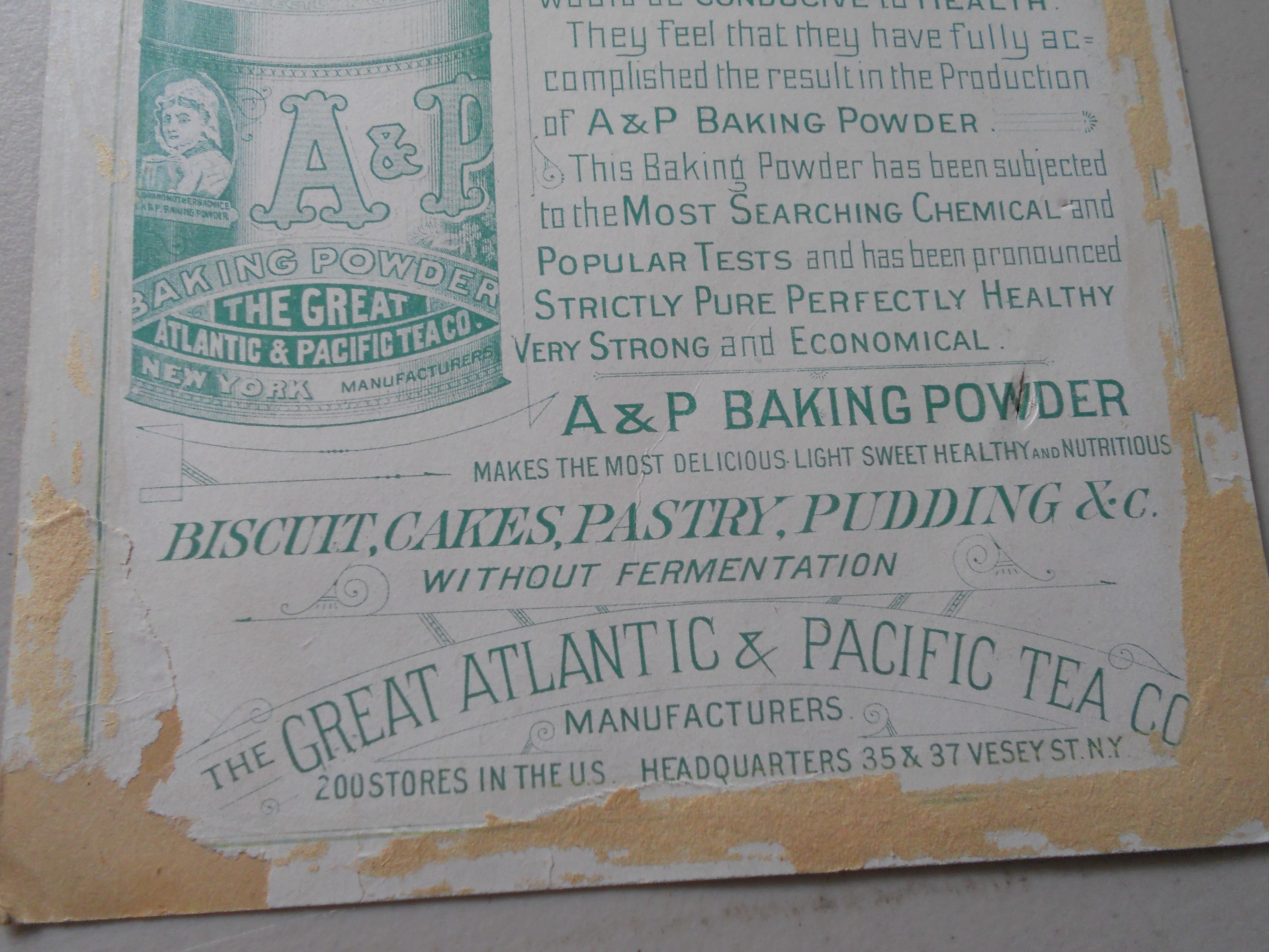 Atlantic and Pacific Tea Co. Advertising