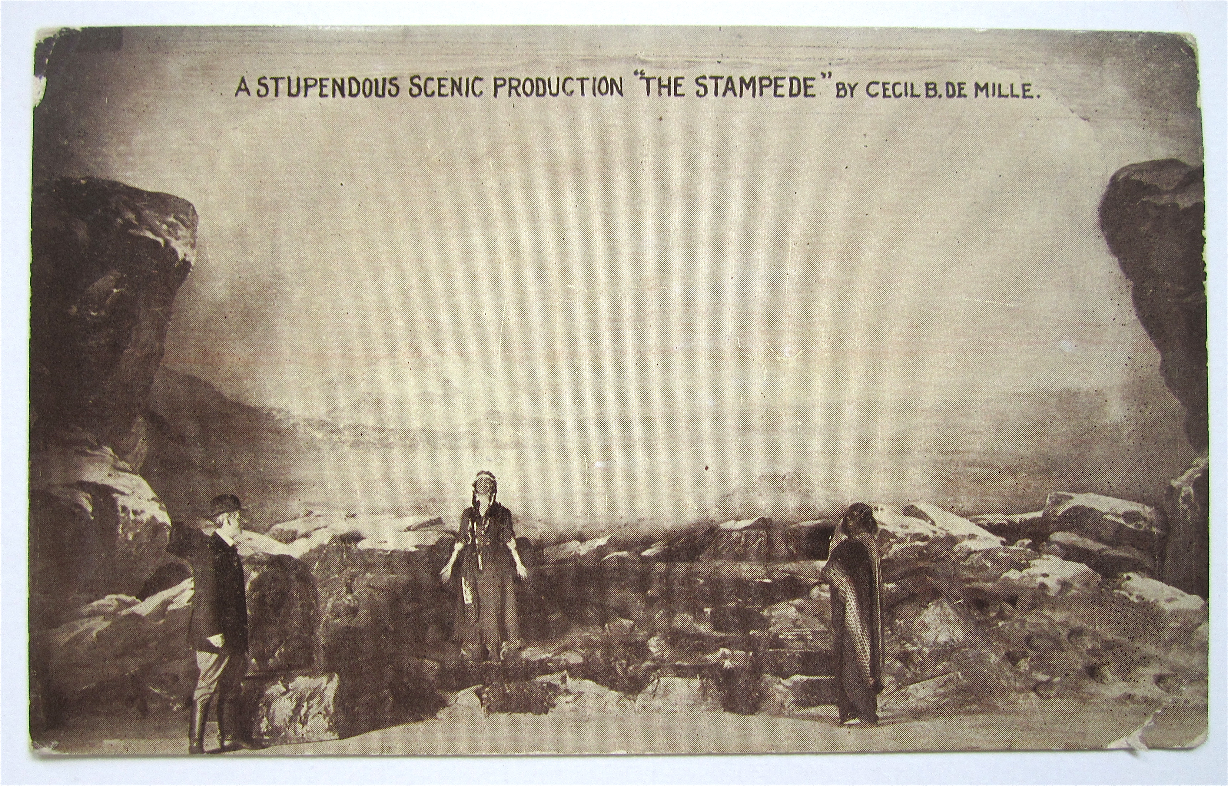 The Stampede Scene By Cecil B. De Mille Postcard