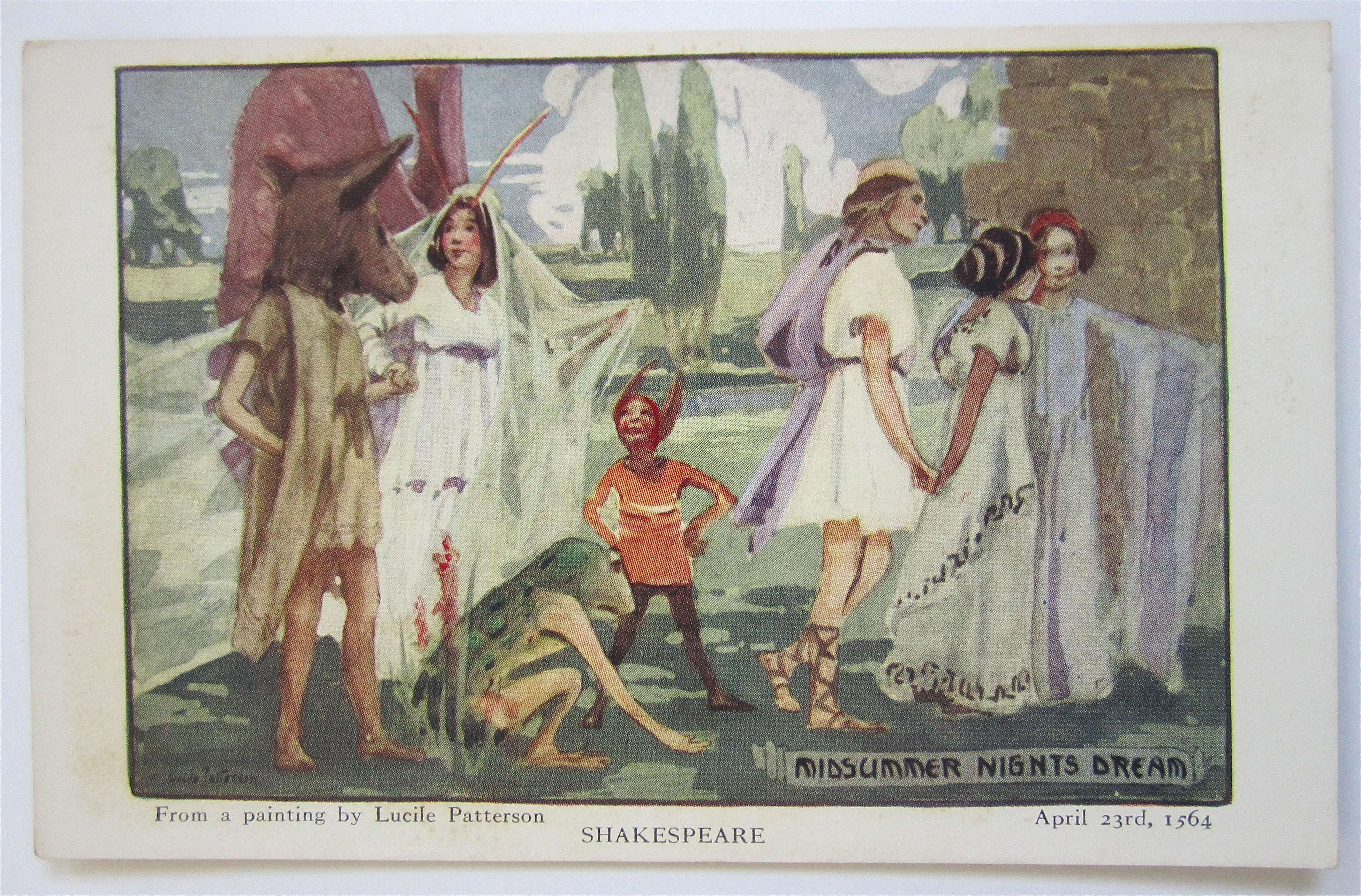 Midsummer Nights Dream, Shakespeare Postcard