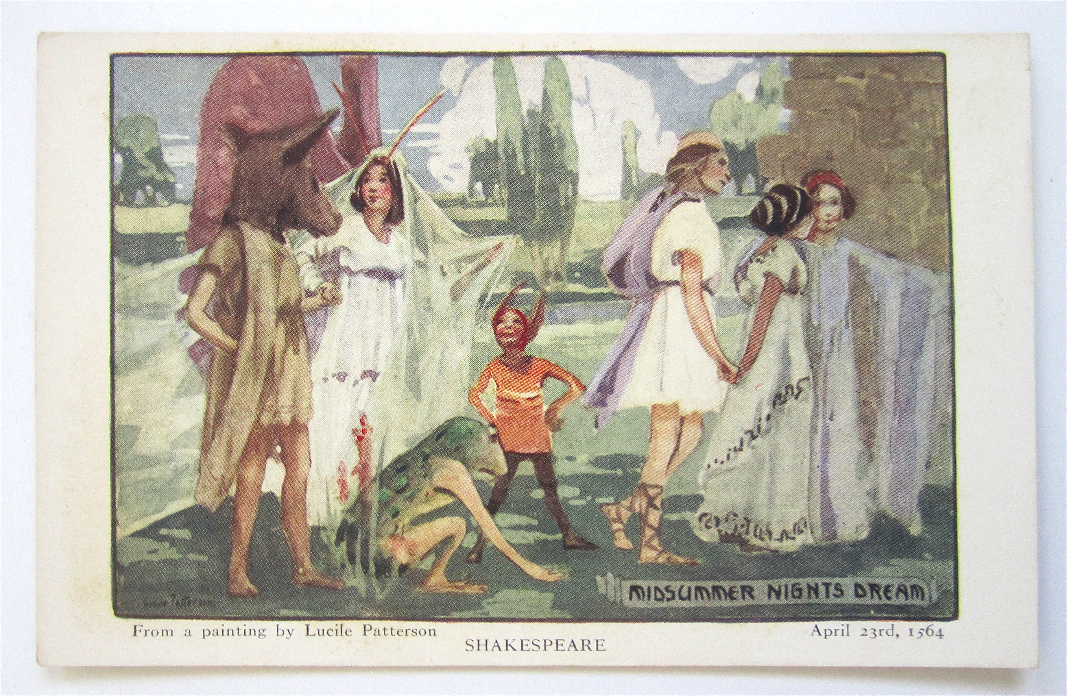 Midsummer Nights Dream, Shakespeare Postcard