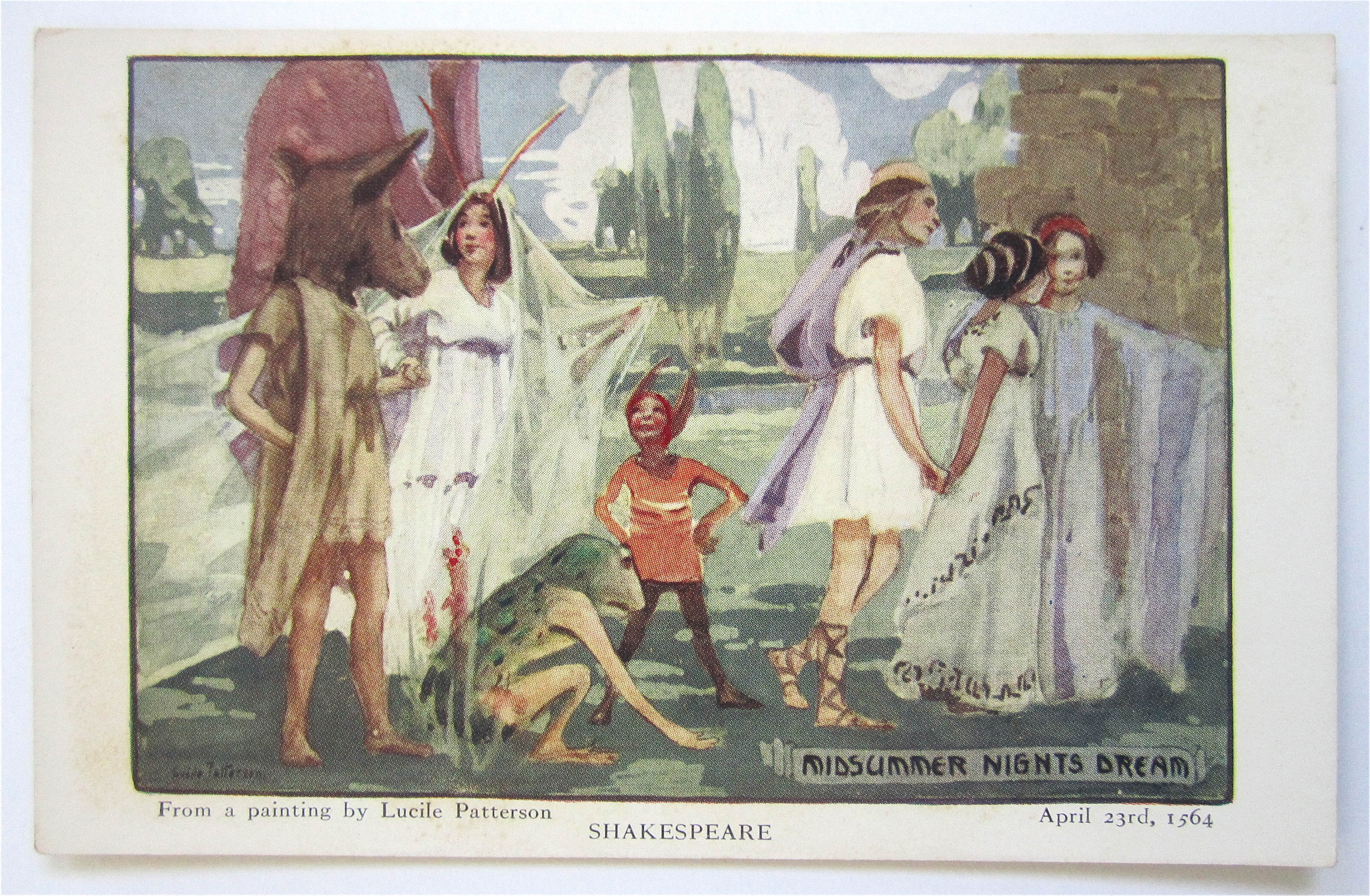Midsummer Nights Dream, Shakespeare Postcard
