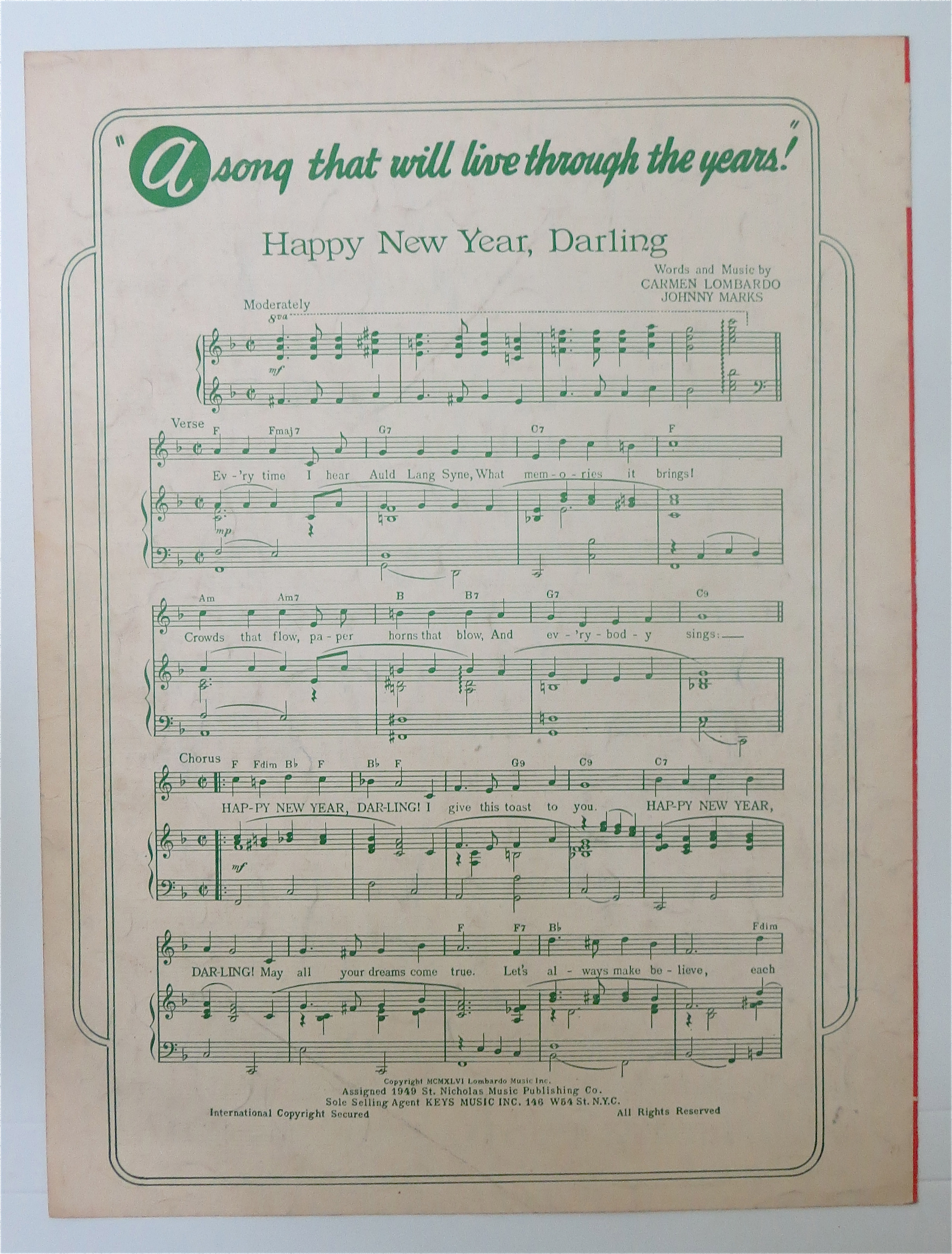 1949 Rudolph The Red-Nosed Reindeer By Johnny Marks