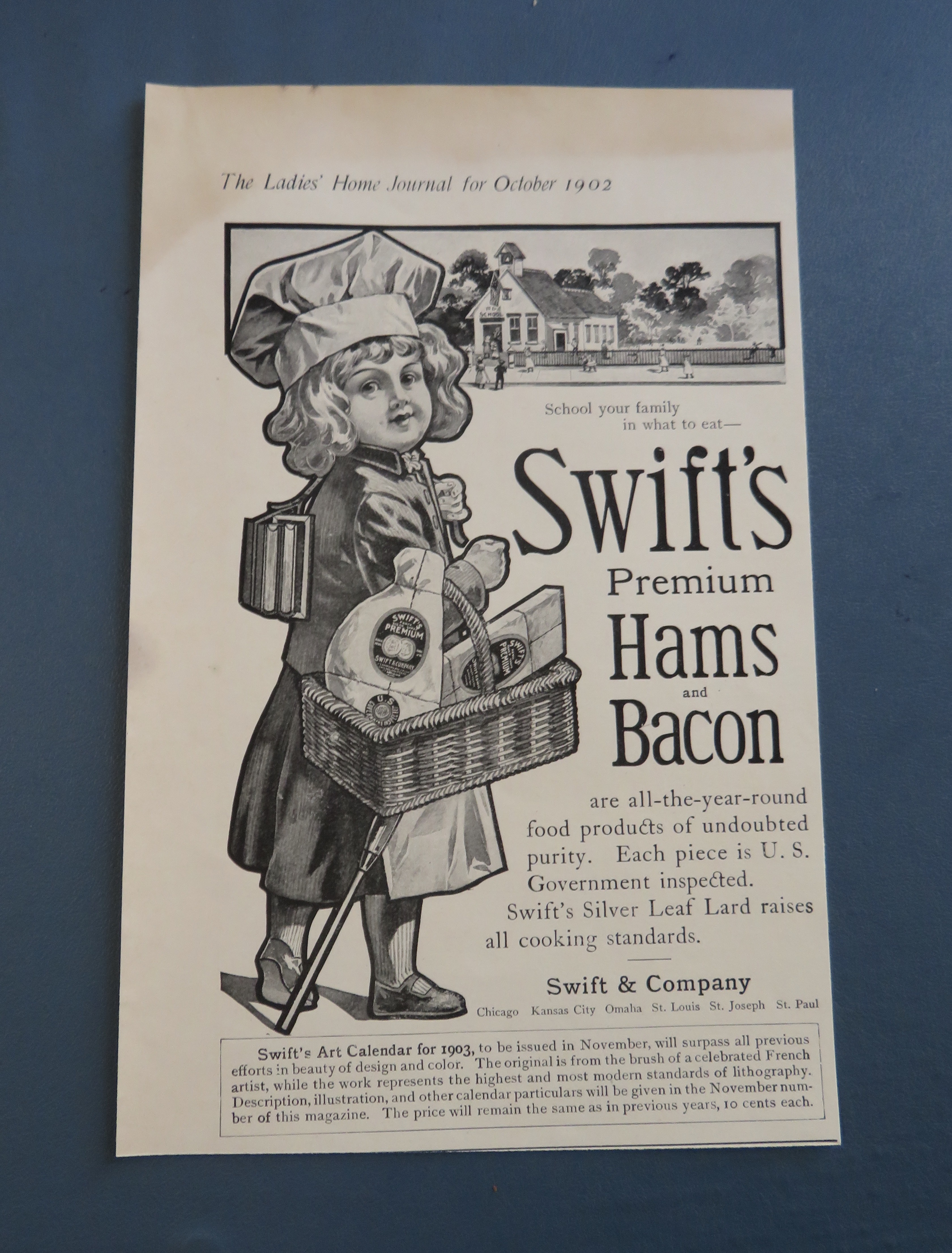 1902 Swift's Premium Hams & Bacon with Woman