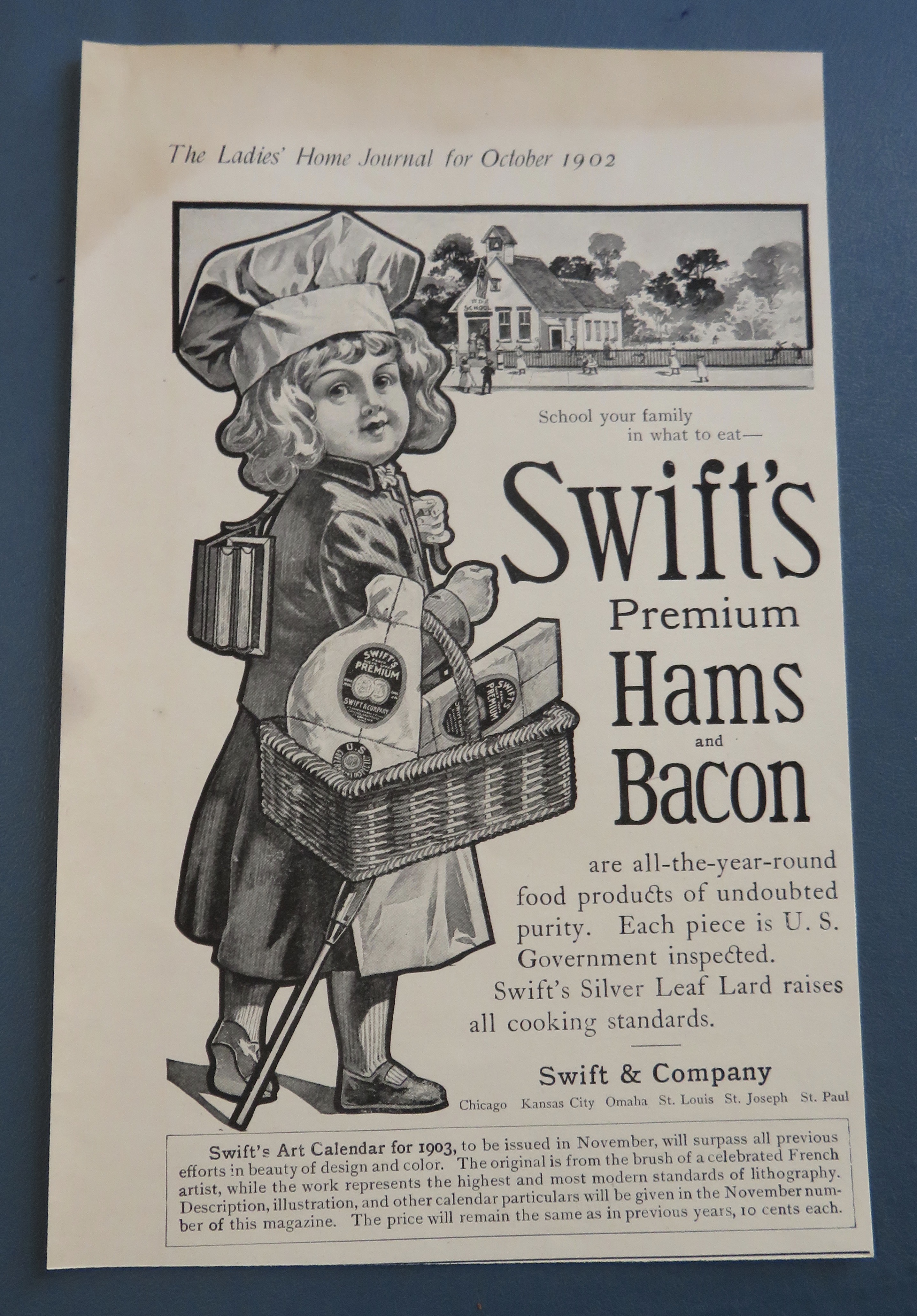 1902 Swift's Premium Hams & Bacon with Woman