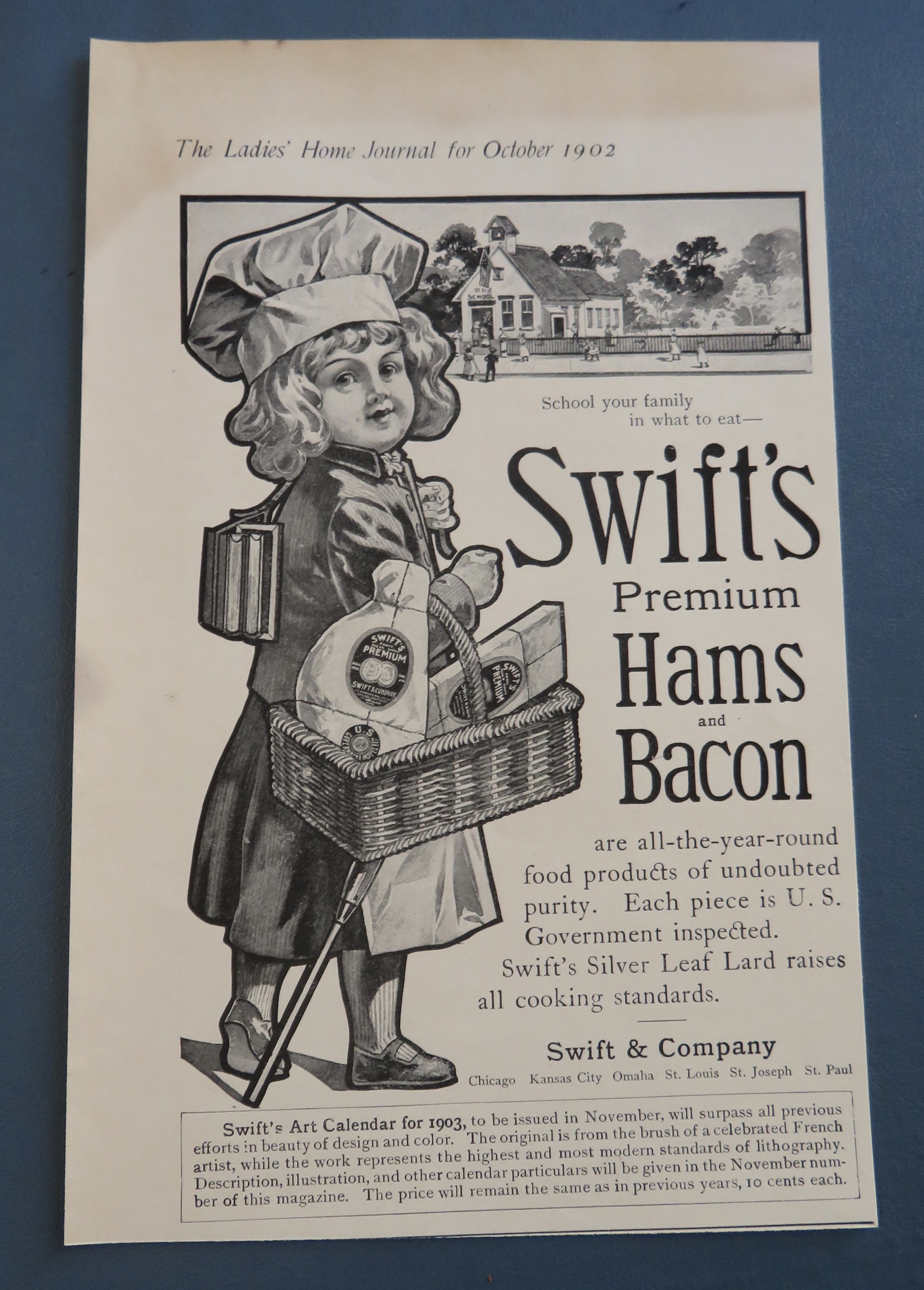 1902 Swift's Premium Hams & Bacon with Woman