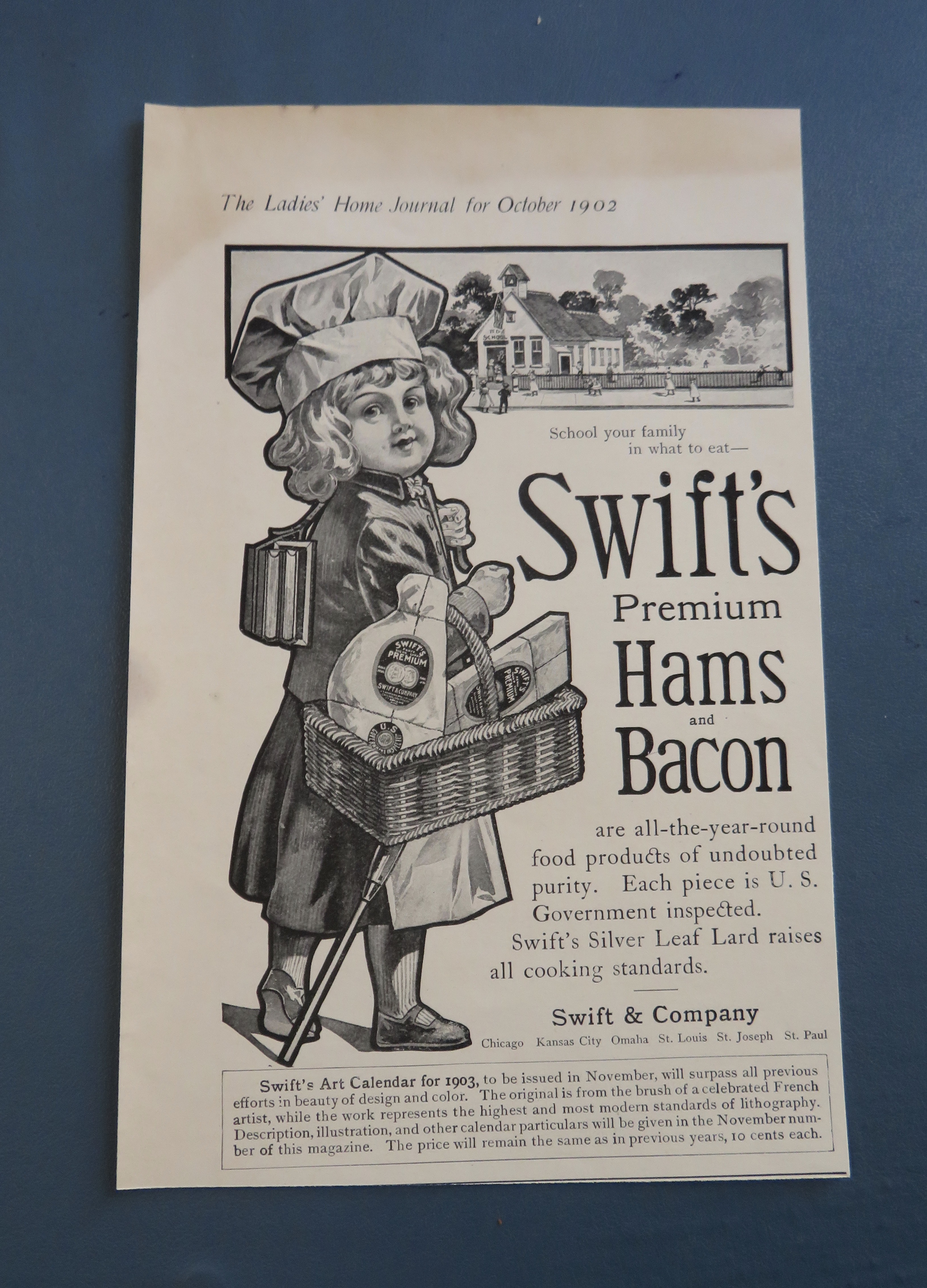 1902 Swift's Premium Hams & Bacon with Woman