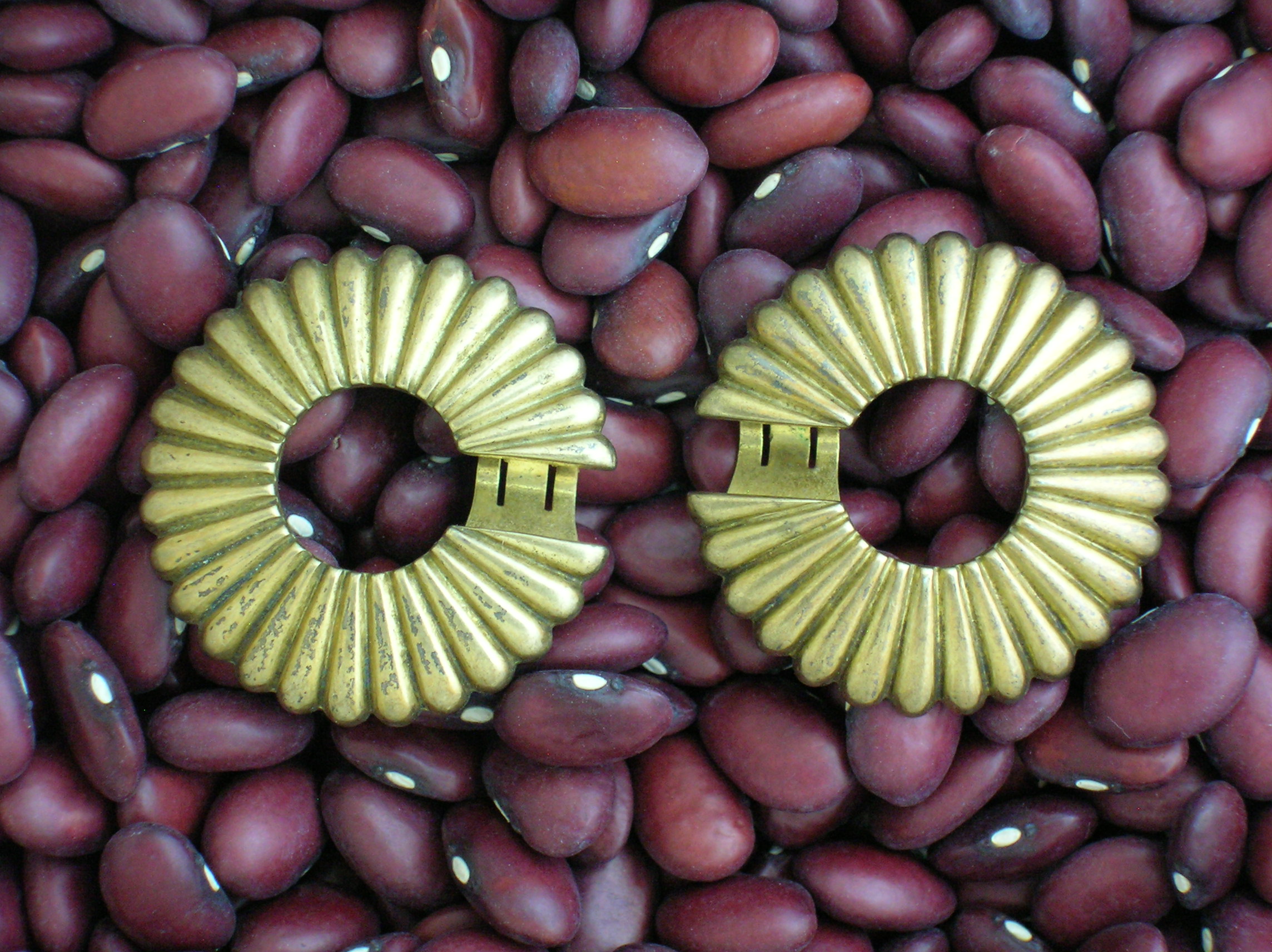 Beautiful Gold Over Silver TRIFARI Earrings
