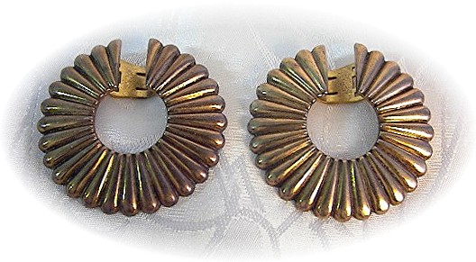 Beautiful Gold Over Silver TRIFARI Earrings