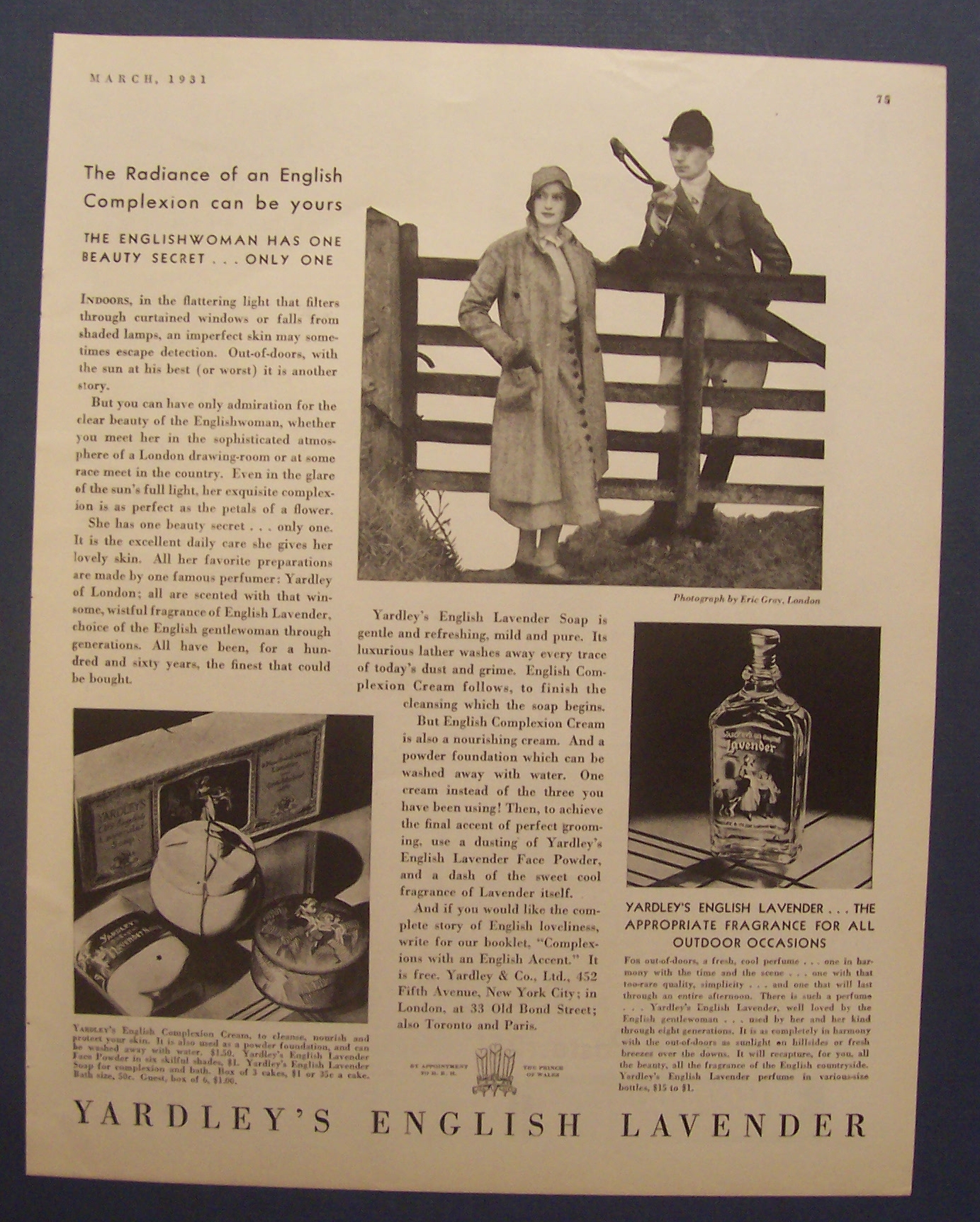 1931  Yardley's  English  Lavender
