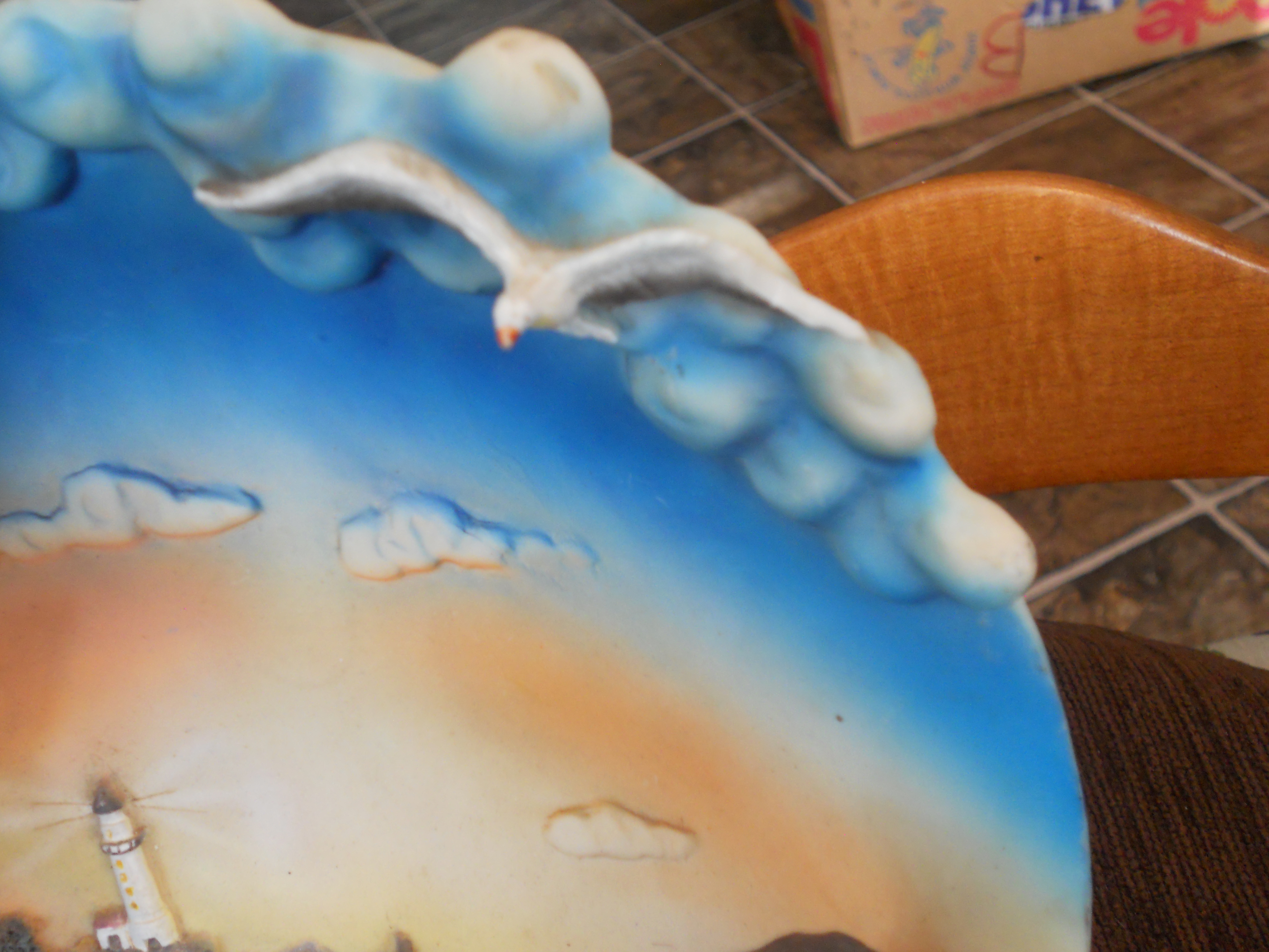 Dolphin Lighthouse Pod Plaque Plate Display