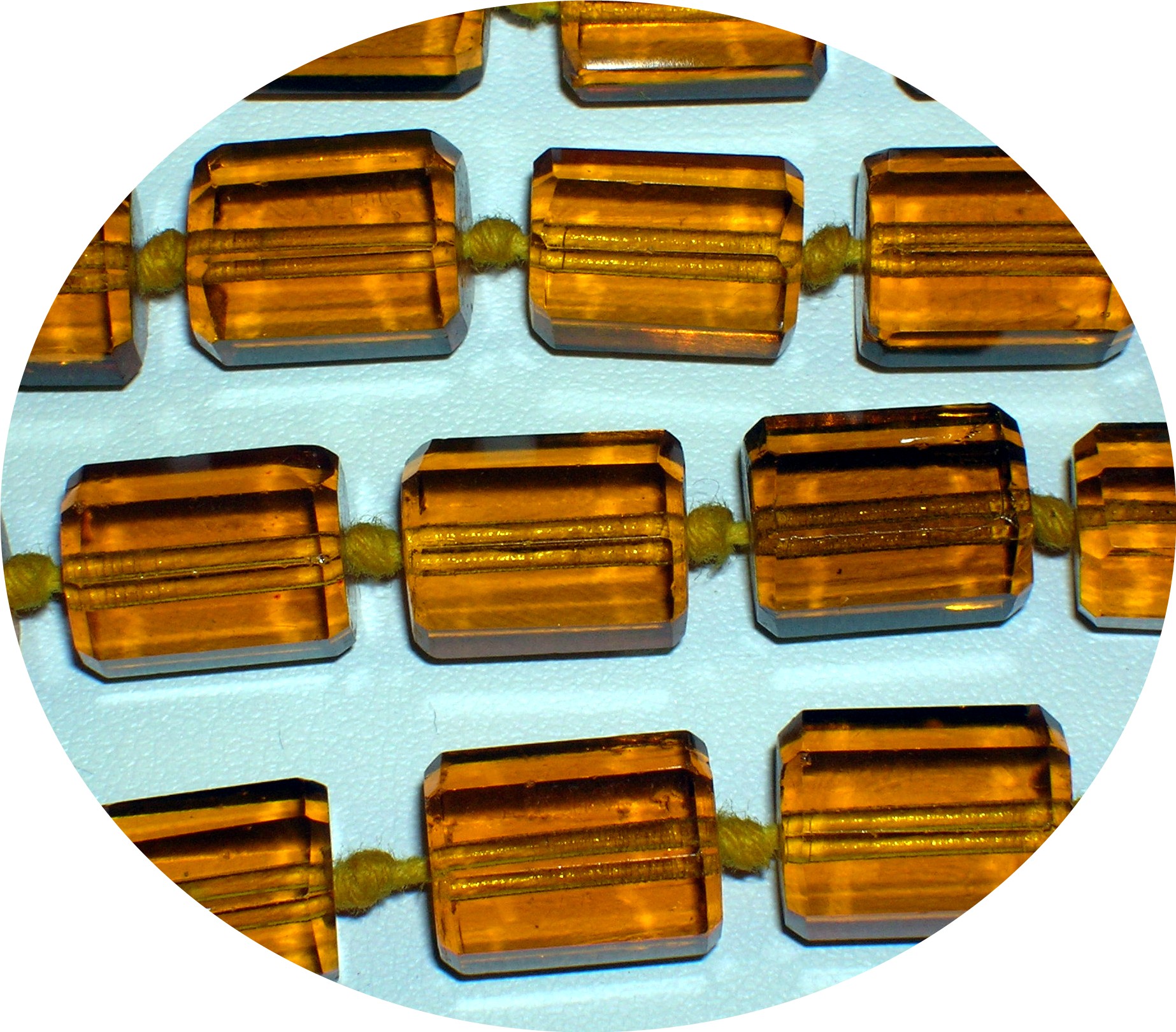 Flapper 57 Inch Long Golden Glass Beads