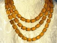 Flapper 57 Inch Long Golden Glass Beads