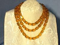 Flapper 57 Inch Long Golden Glass Beads