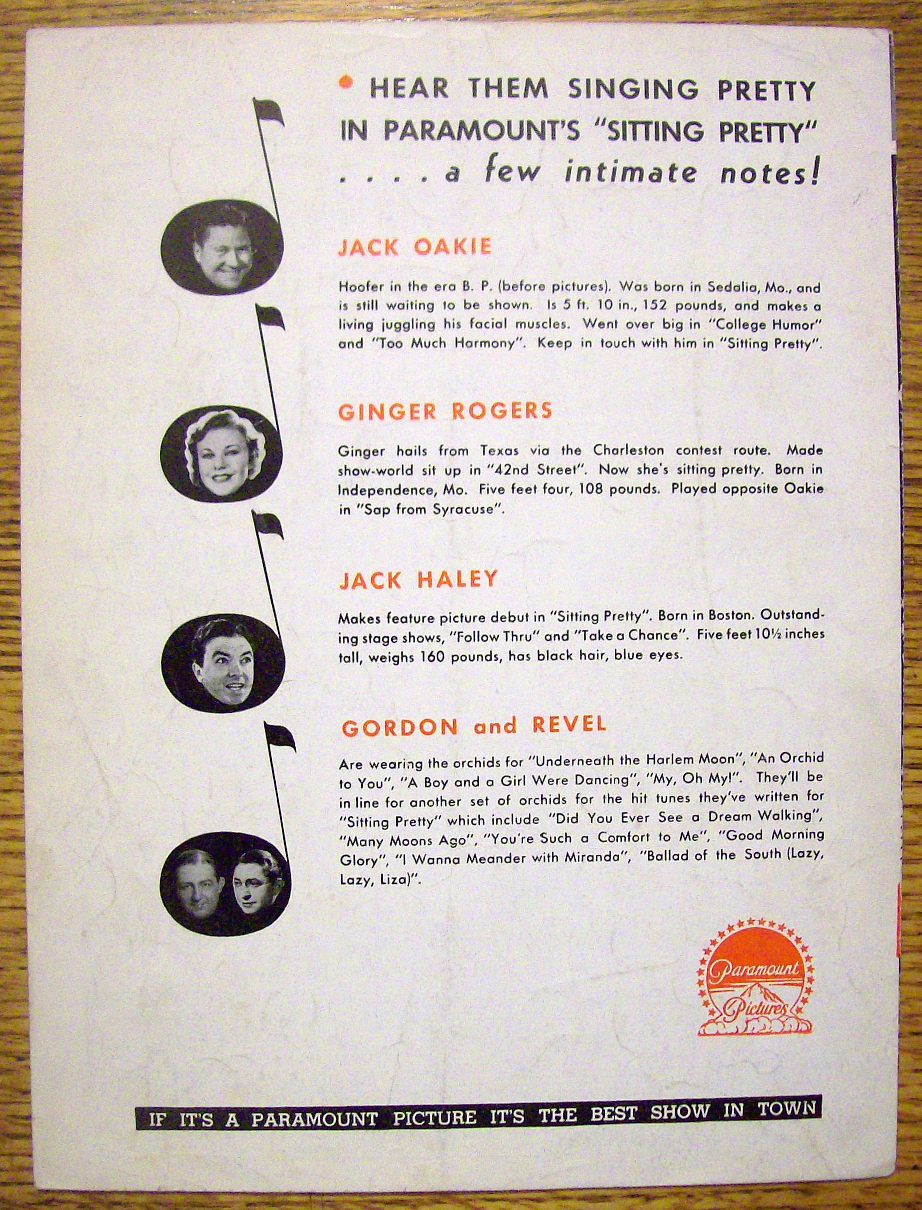 1933 Did You Ever See a Dream Walking by Harry Revel