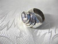 Sterling Silver Ring With 4 Ct CZ