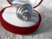 Sterling Silver Ring With 4 Ct CZ