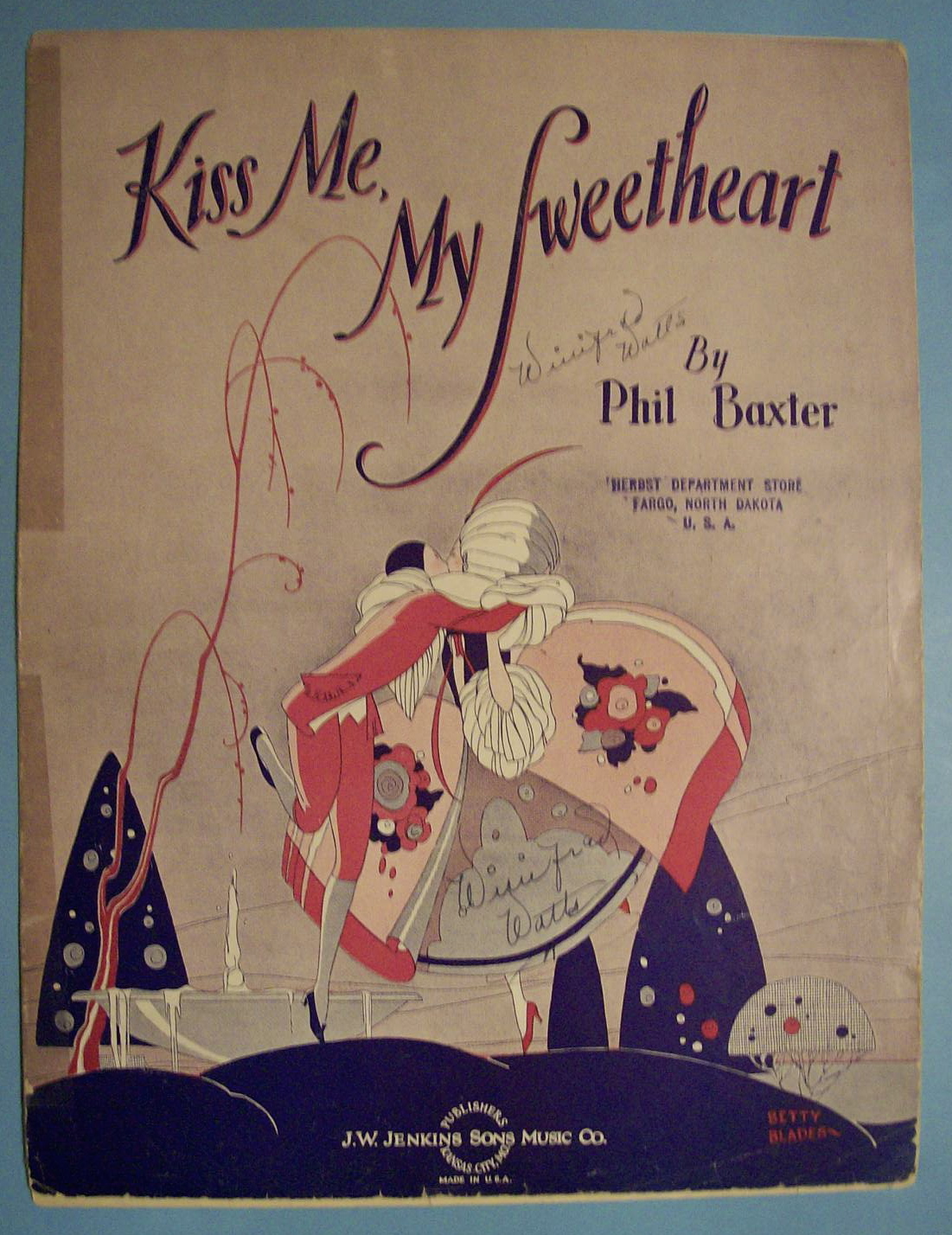 Sheet Music For 1930 Kiss Me, My Sweetheart