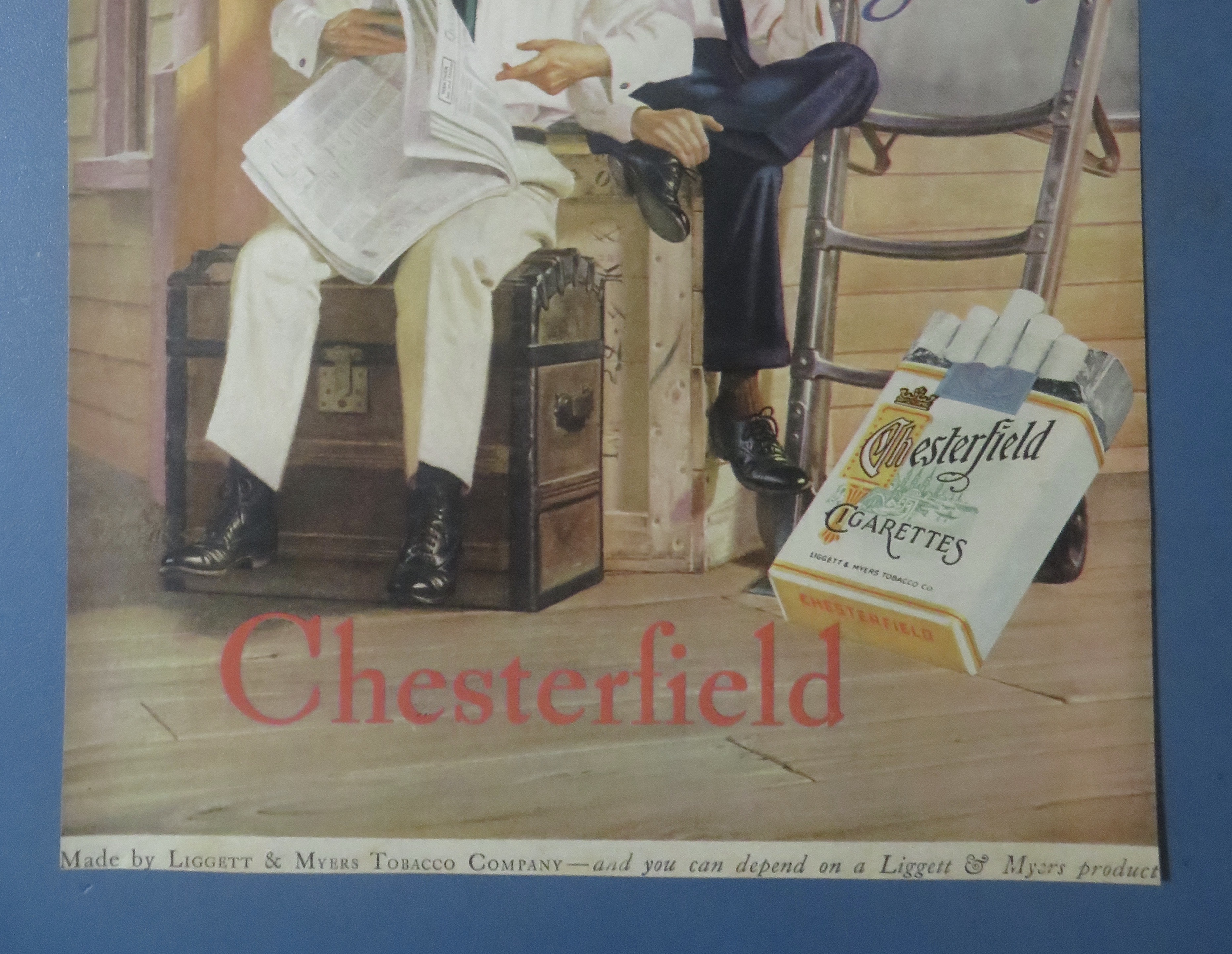 1936 Chesterfield Cigarettes with Two Men Talking