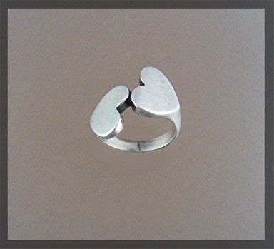 JAMES AVERY Double Heart Sterling Silver Ring