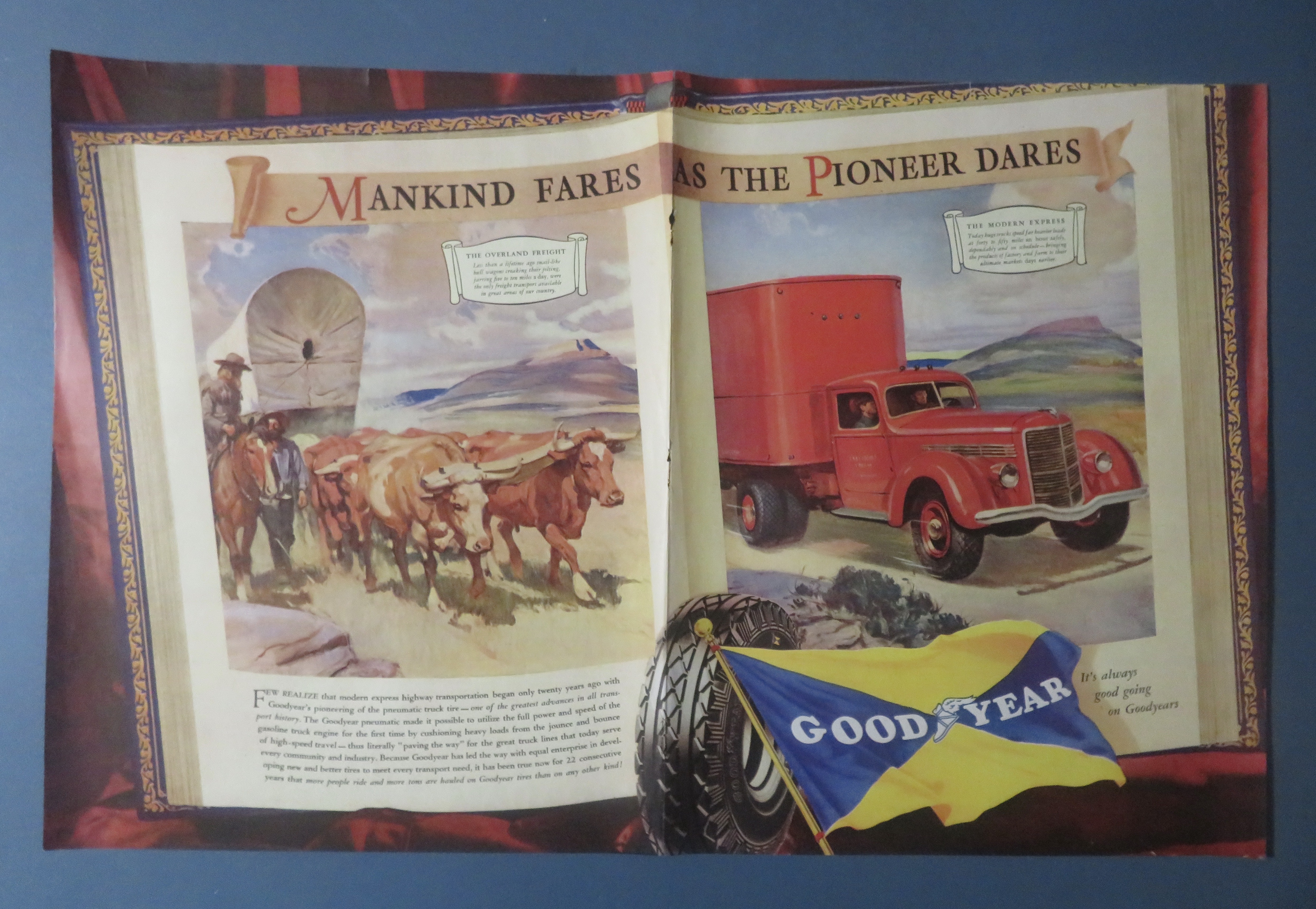 1937 Good Year Tires with Mankind Fares As The Pioneer