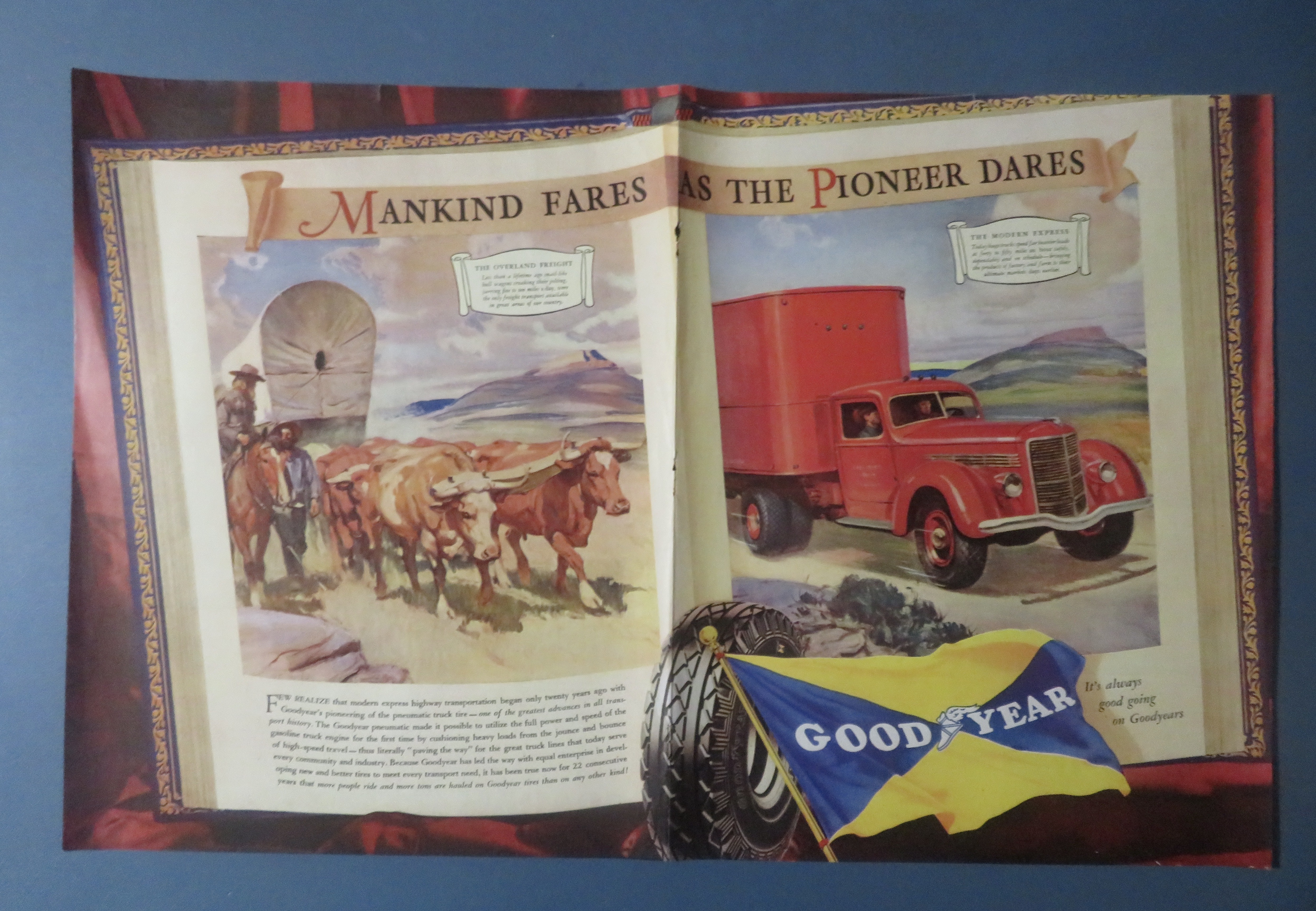1937 Good Year Tires with Mankind Fares As The Pioneer