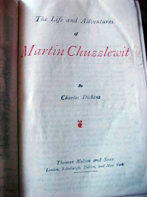 Dickens Martin Chuzzlewit Leather 1900's