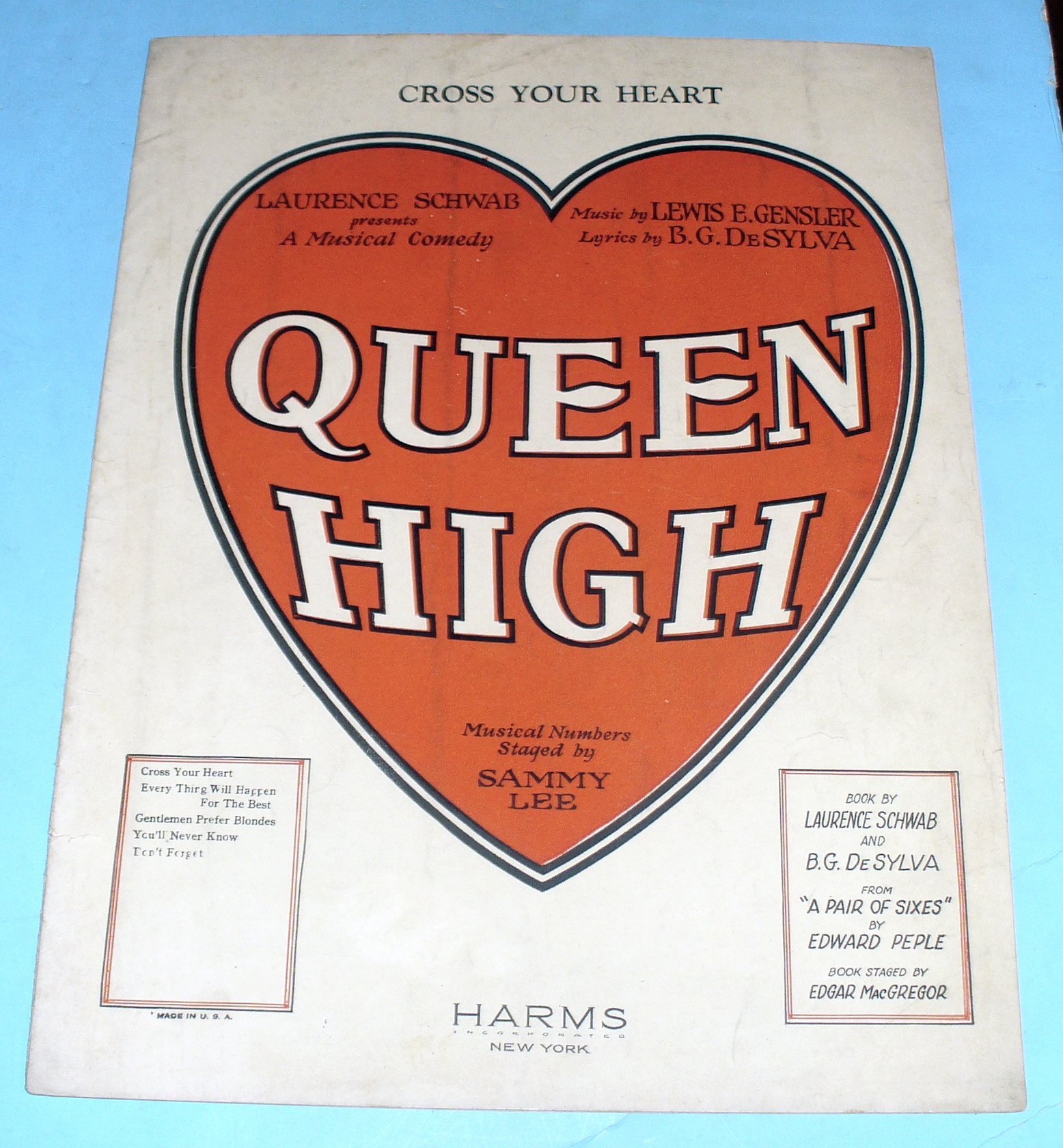 1926 Queen High by Sammy Lee