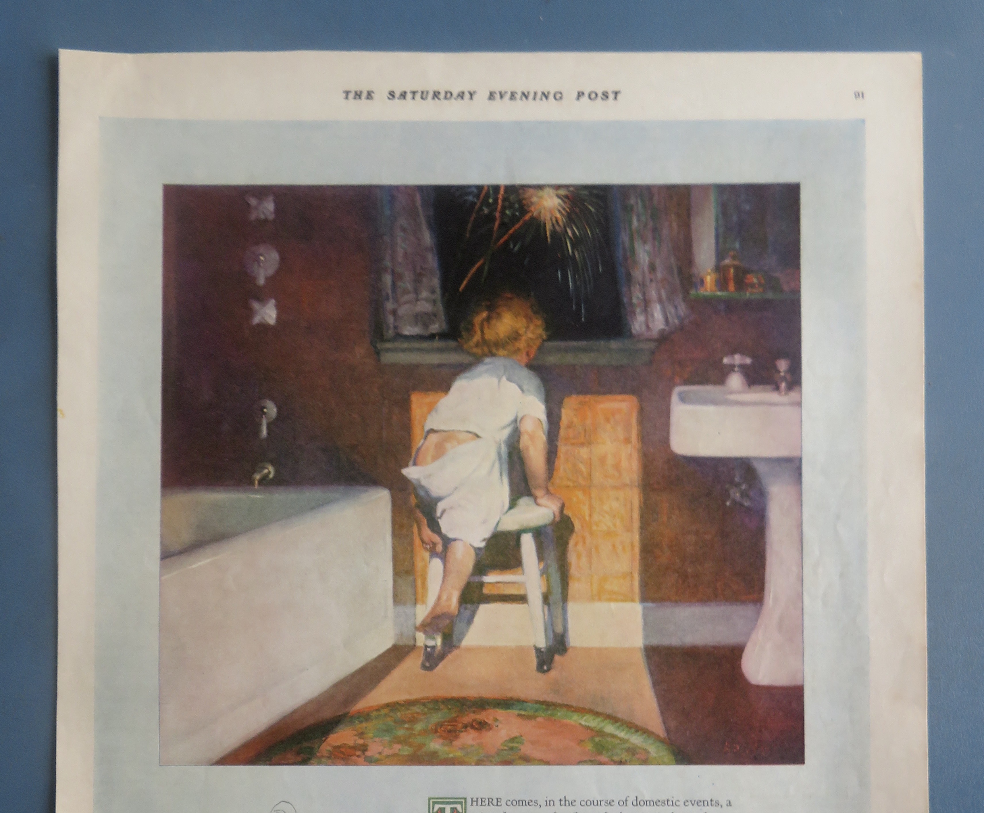 1923 Kohler Of Kohler with Child Climbing Stool